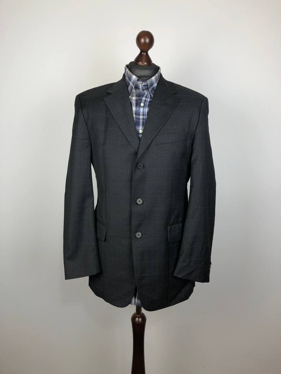 Hugo Boss HUGO BOSS Classic Wool Blazer Jacket Gray Size 52R - 2 Thumbnail