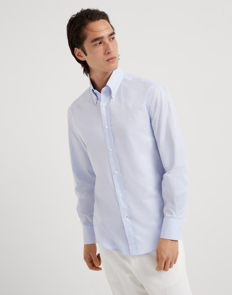 Brunello Cucinelli o1w1db10825 Shirt in Blue Size US S / EU 44-46 / 1 - 1 Thumbnail