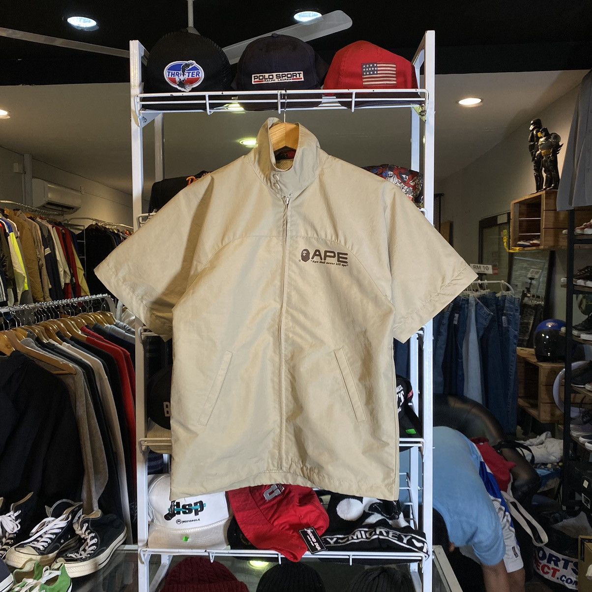 image of Bape A Bathing Ape 1997 Lightweight Wind Jacket in Brown, Men's (Size Small)