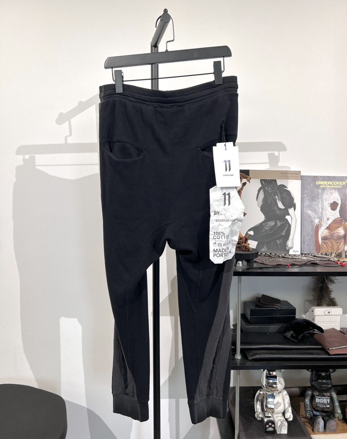 11 By Boris Bidjan Saberi 11ByBBS Waffle-Knit Tapered Sweatpants Size US 31 - 2 Thumbnail