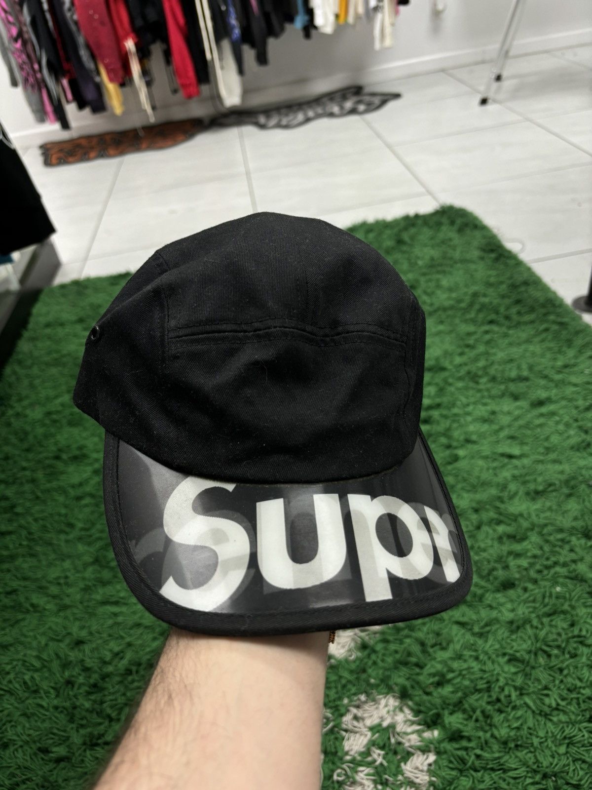 Supreme black motion cap