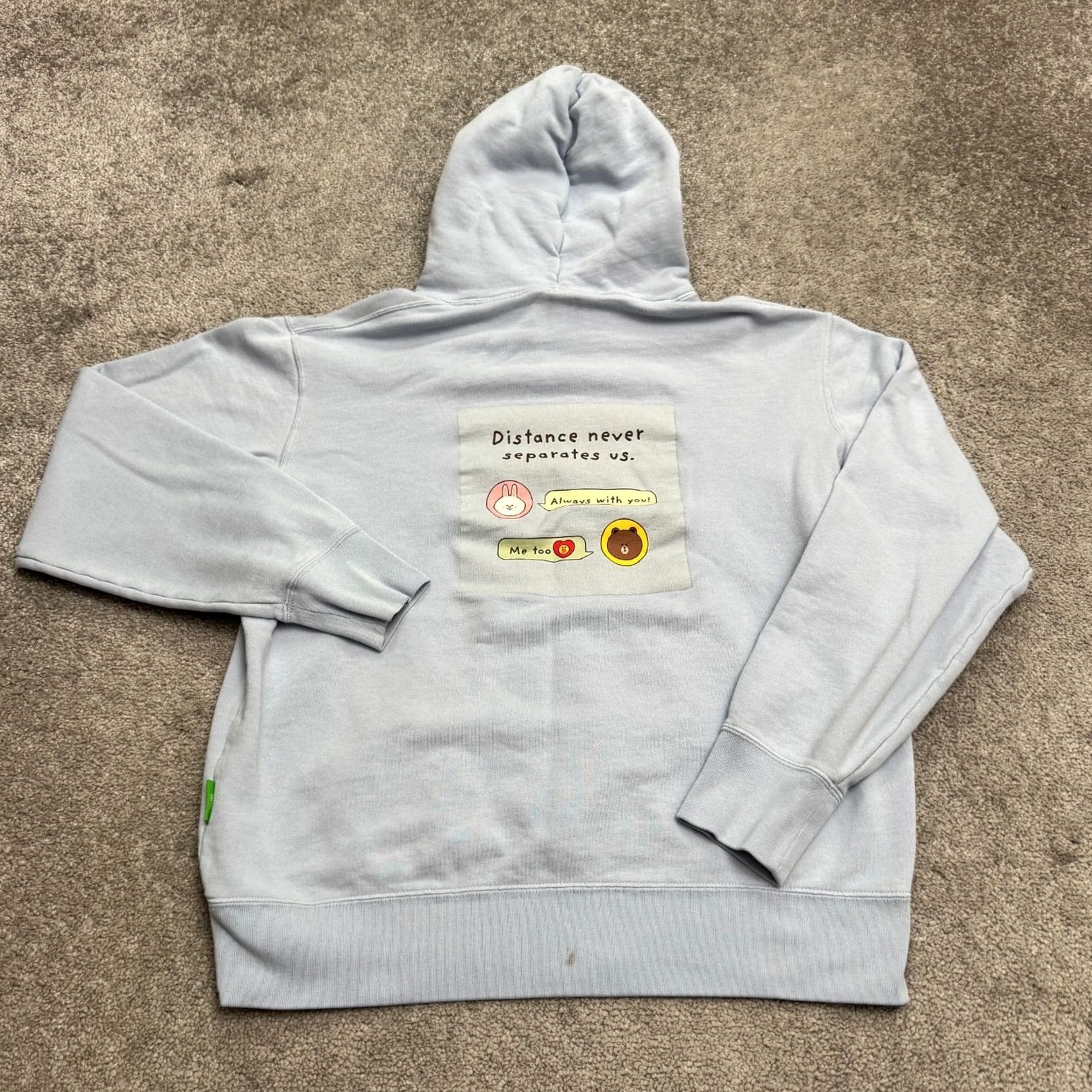 Uniqlo Uniqlo Hoodie M Blue Line Friends Brown Cony Selfie Distance Graphic Pullover Sweatshirt Size M / US 6-8 / IT 42-44 - 2 Thumbnail