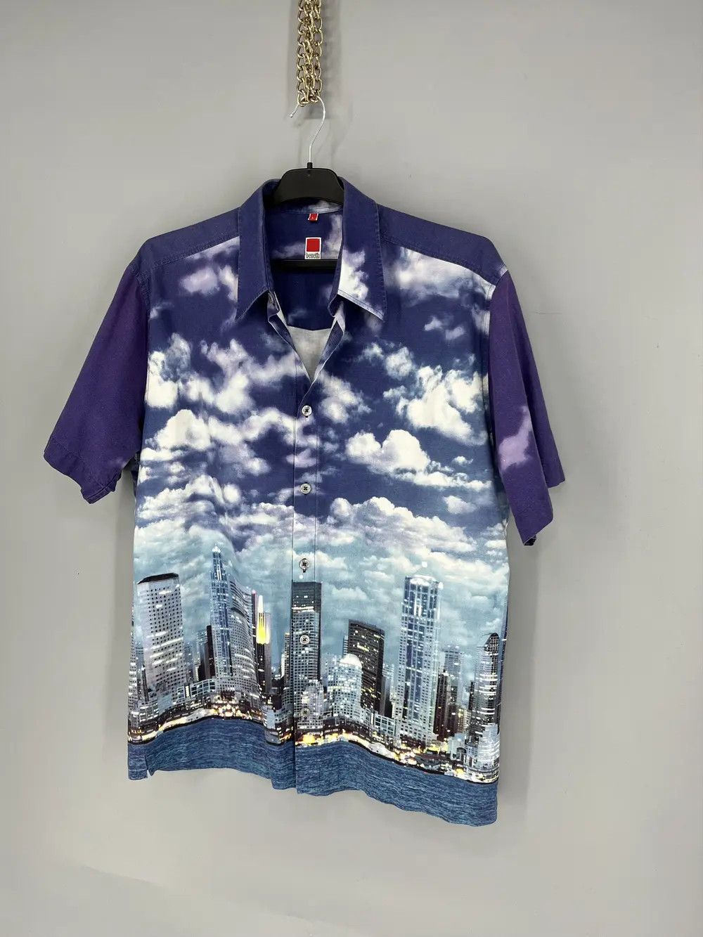 Other Vintage Benetti World Men’s Hawaiian Shirt City Scene Print Size US L / EU 52-54 / 3 - 3 Thumbnail
