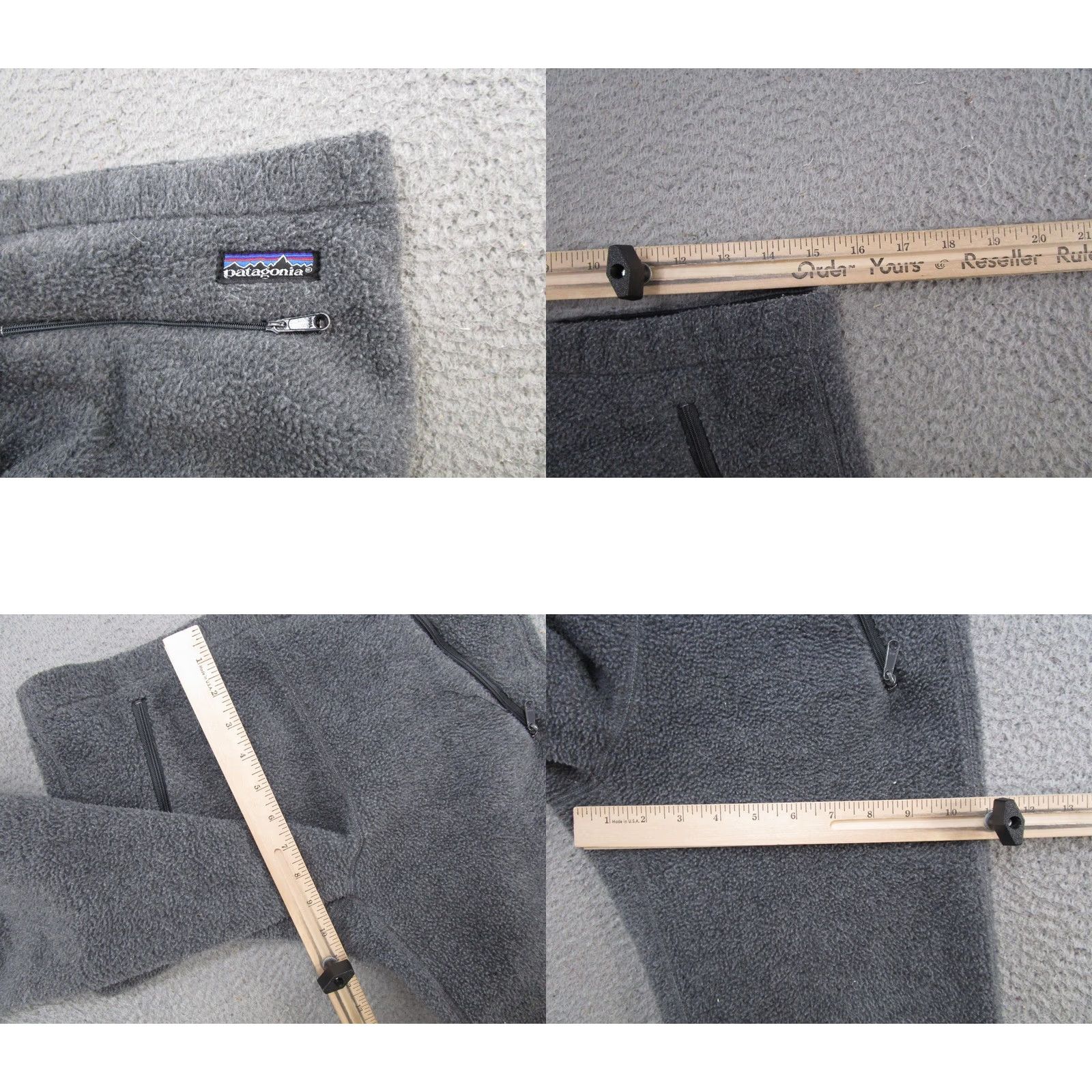 Patagonia VINTAGE Patagonia Sweatpants Pants Men S Gray Fleece Polyester 25681 USA Zip Back Pocket Pockets Hiking Winter Fall Spring USA Mens Size US 29 - 8 Thumbnail