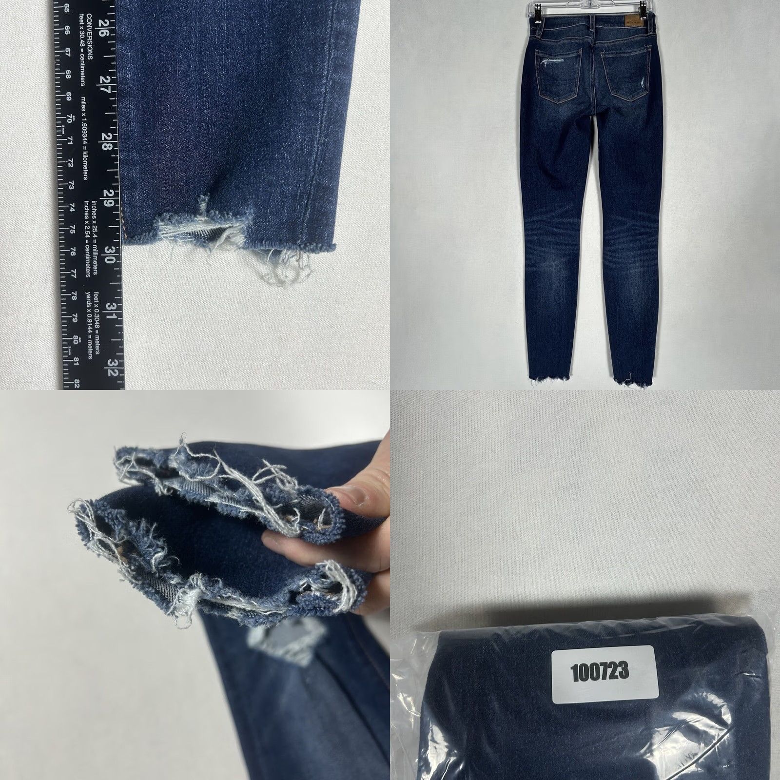 American Eagle Outfitters VINTAGE? No. American Eagle The Dream Jean Hi- Rise Jegging Jeans Size 0 Raw Hem Stretch AEO Size 25" / US 0 / IT 36 - 8 Thumbnail