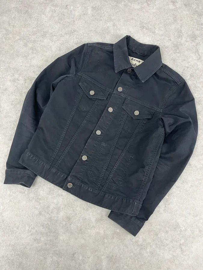 Acne Studios AW2013 Acne Studios Black Obscure Denim Trucker Jacket Size US S / EU 44-46 / 1 - 4 Thumbnail