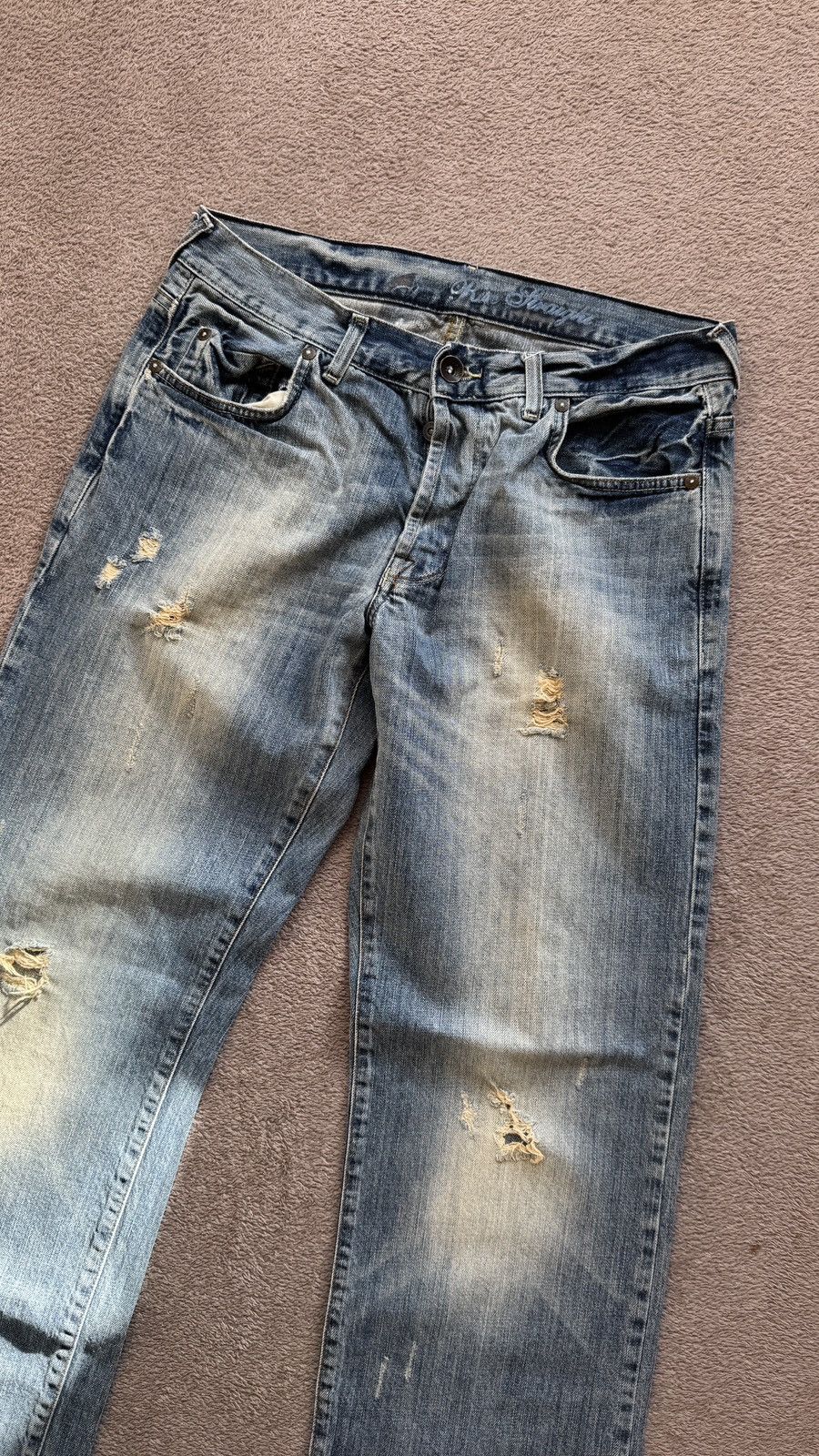 If Six Was Nine Y2K Jeans vintage Mudwash Ripped Distressed Denim Size US 32 / EU 48 - 2 Thumbnail