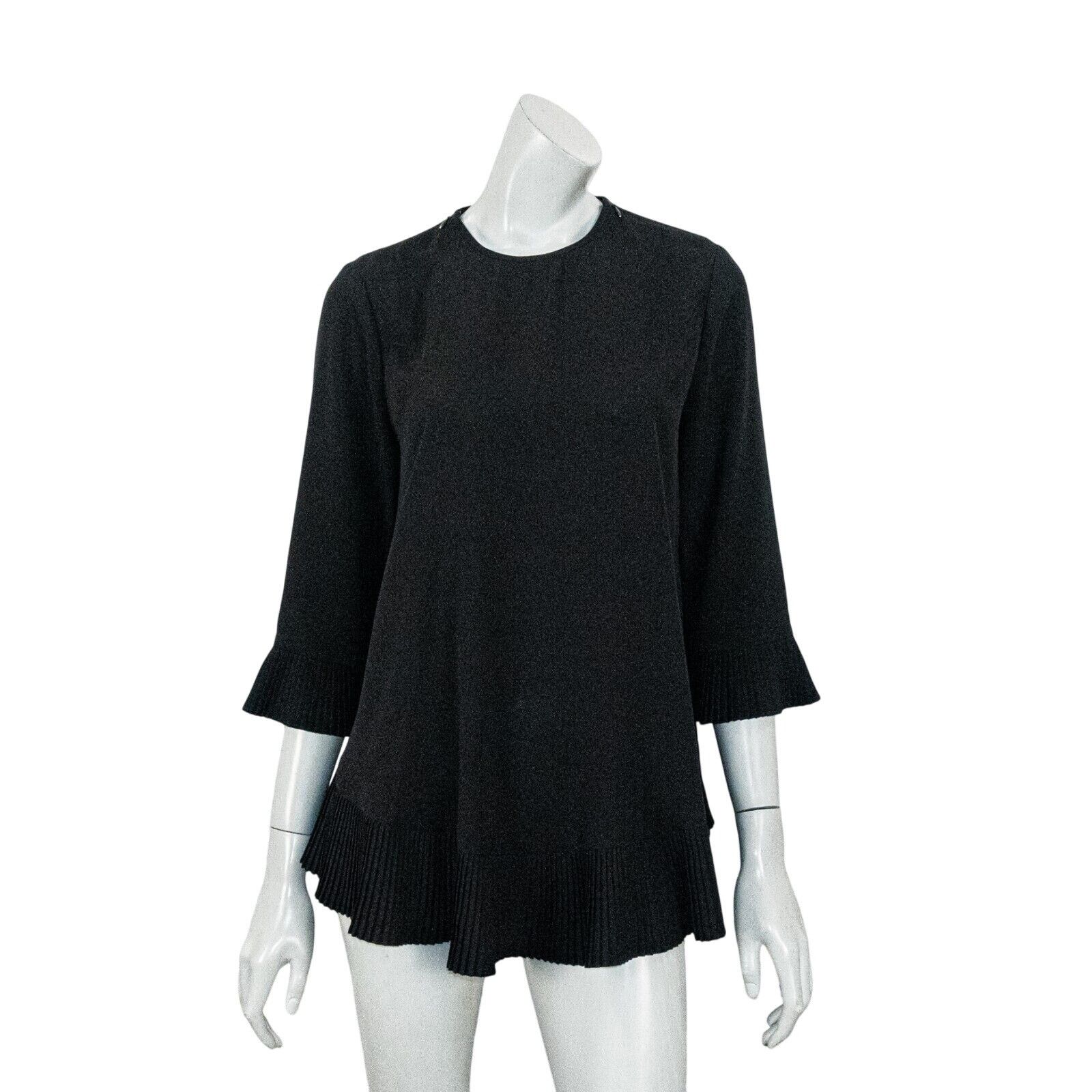 Zimmermann Zimmermann Women's Pleat Swing Top in Black zip Shoulder Size XS / US 0-2 / IT 36-38 - 2 Thumbnail