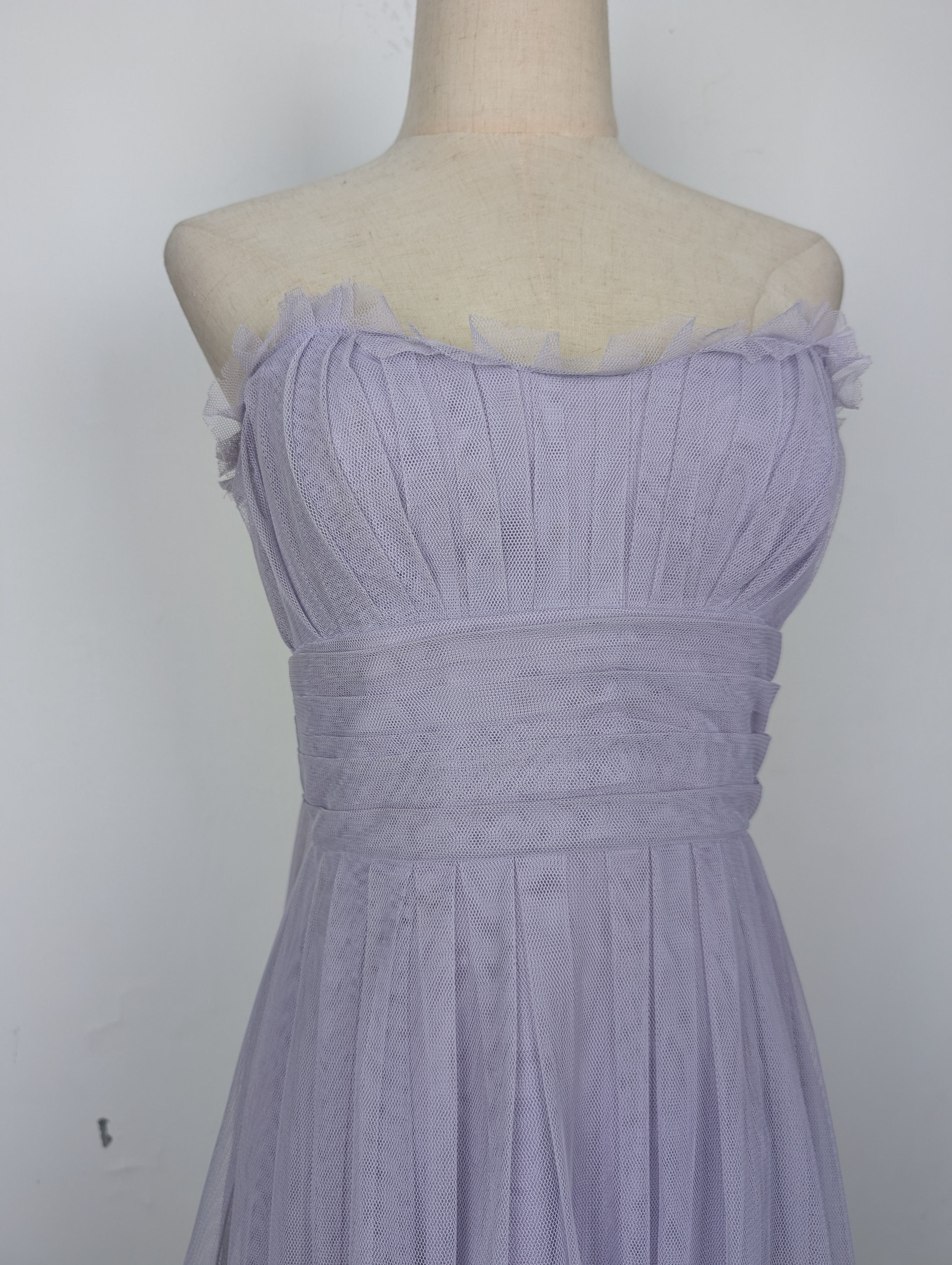 Vera Wang Purple Mesh Dress Size XS / US 0-2 / IT 36-38 - 3 Thumbnail