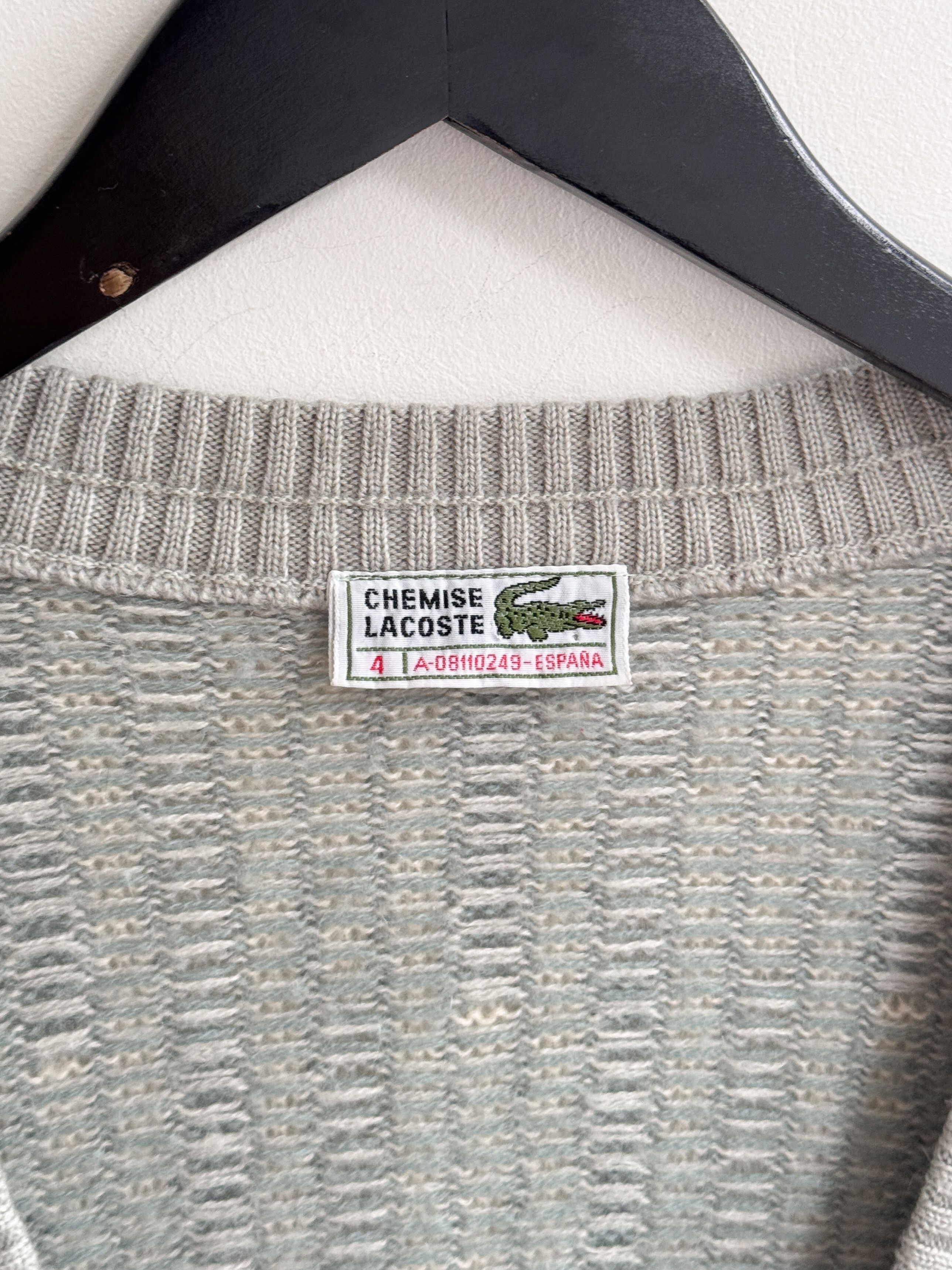 Lacoste Vintage Lacoste Chemise Knit Cardigan Sweater Size US M / EU 48-50 / 2 - 6 Thumbnail