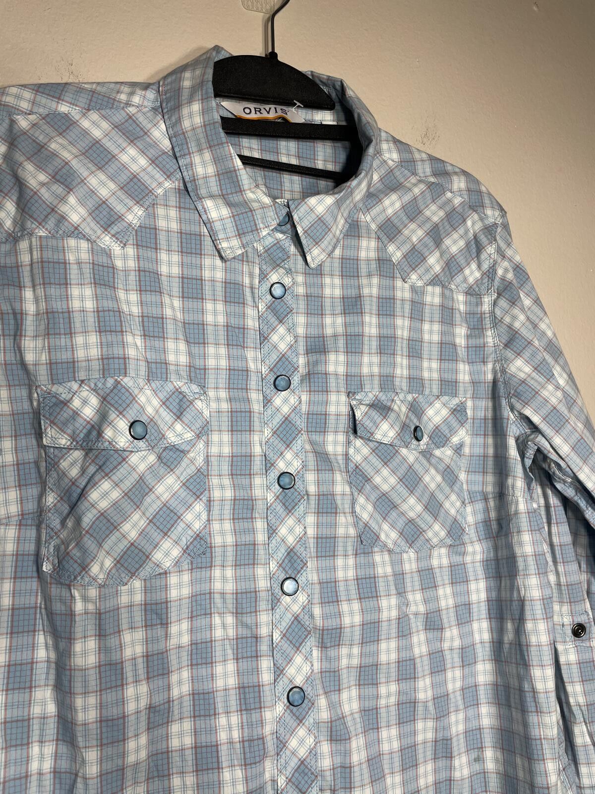Orvis Orvis Blue Plaid Pearl Snap Western Shirt Coastal Gorpcore M Size M / US 6-8 / IT 42-44 - 4 Thumbnail