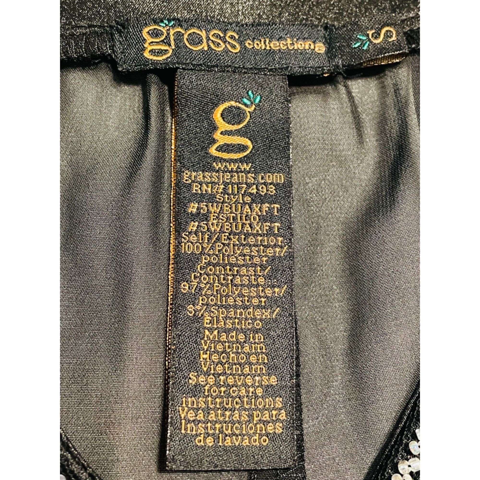Other Grass Collection Black Batwing Blouse With Embellished Neckl Size S / US 4 / IT 40 - 3 Thumbnail