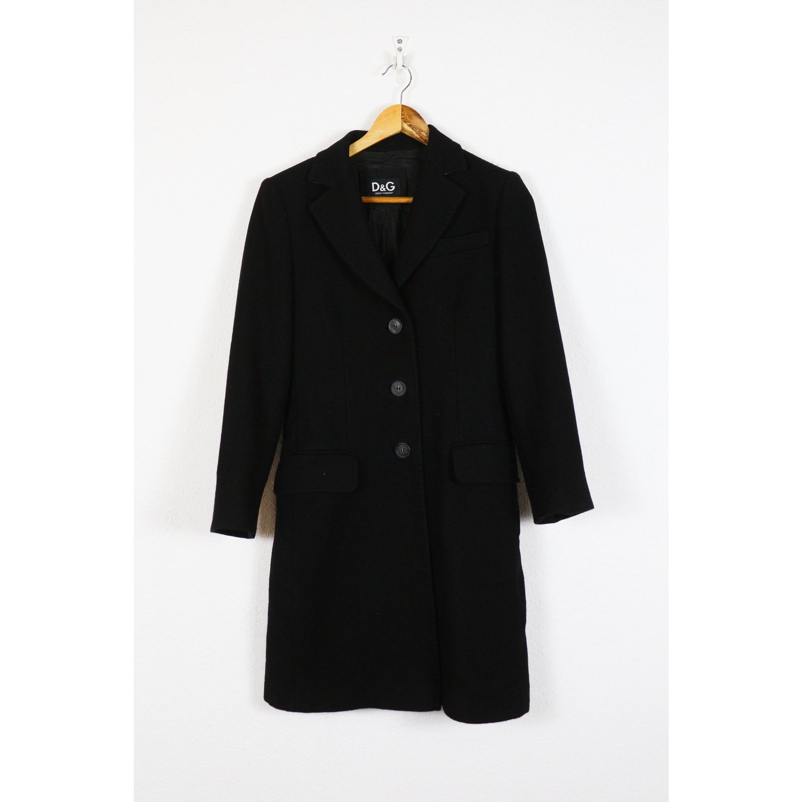 Dolce & Gabbana Dolce & Gabbana Wool Coat Black 42 size Size M / US 6-8 / IT 42-44 - 1 Thumbnail