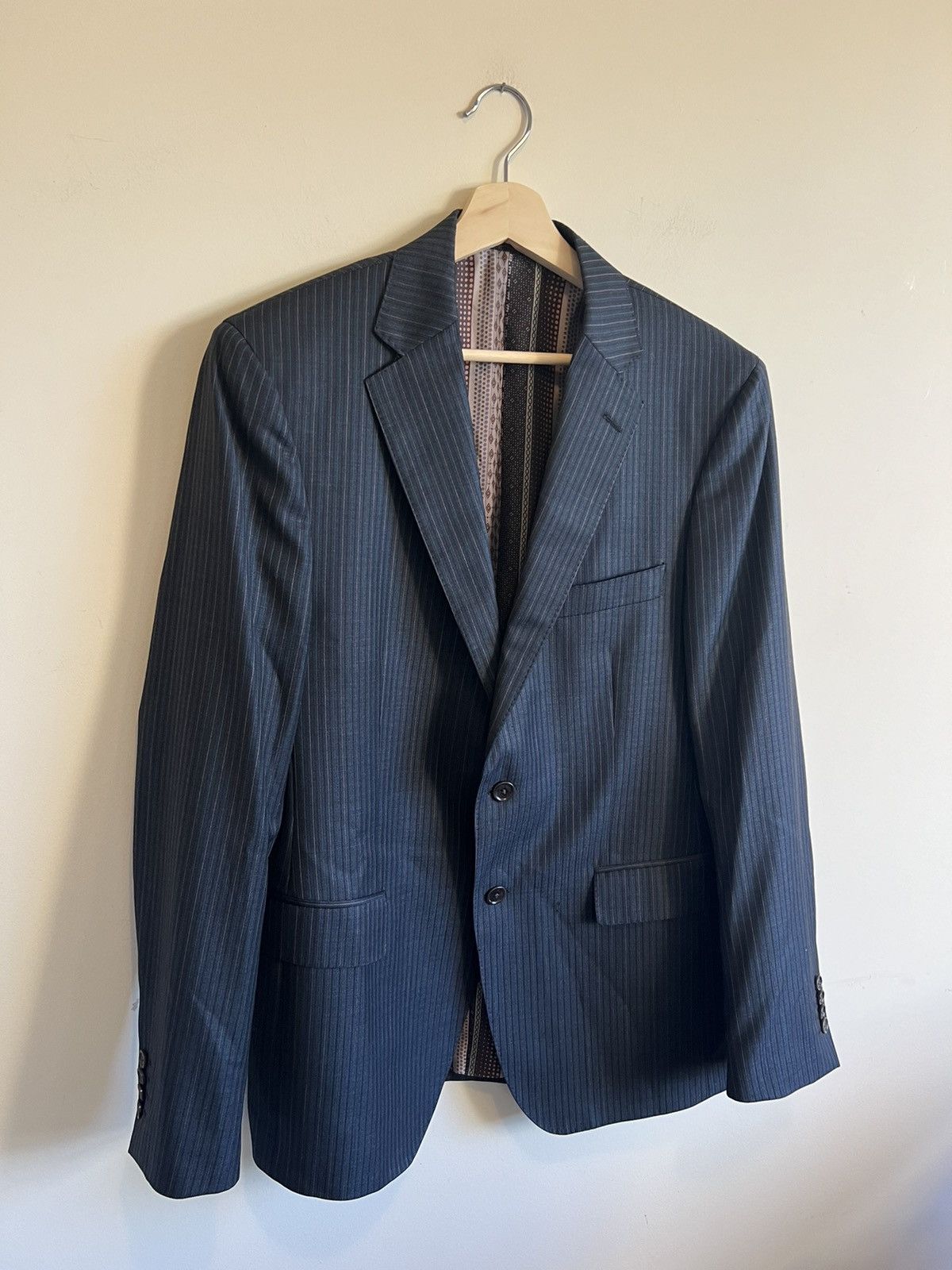 Etro ETRO 2 PIECE striped suit 52 size silk Italy Size 52R - 2 Thumbnail