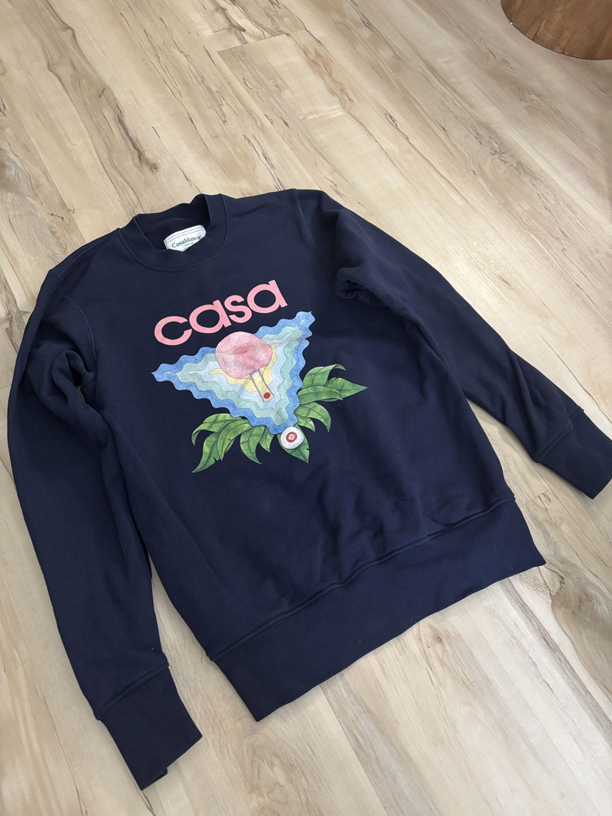 Casablanca Casablanca Navy Blue Crewneck Size US XS / EU 42 / 0 - 1 Thumbnail