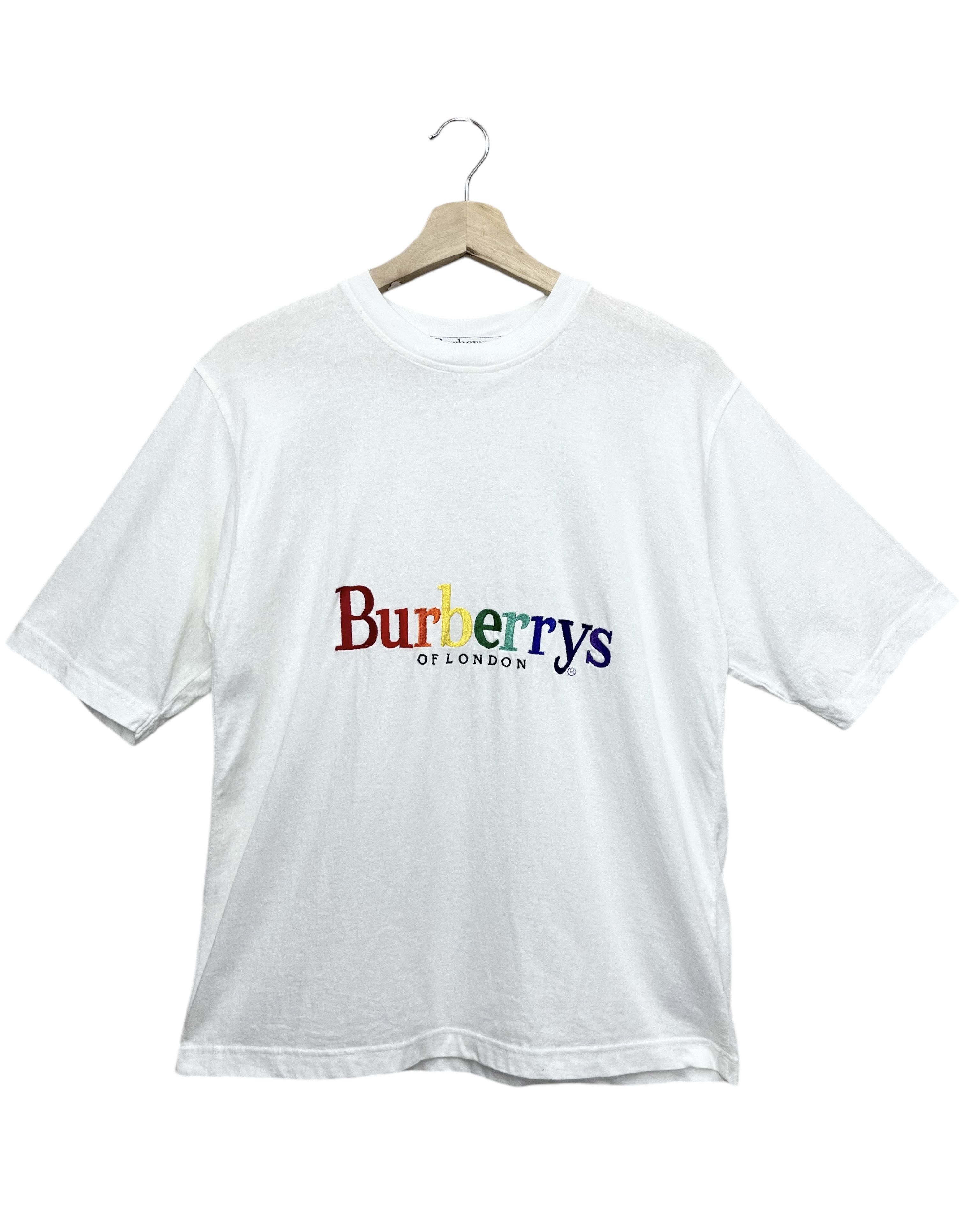 Burberry 🔥Vintage BURBERRYS OF LONDON Embroidery “RAINBOW” Spellout Size S / US 4 / IT 40 - 5 Thumbnail