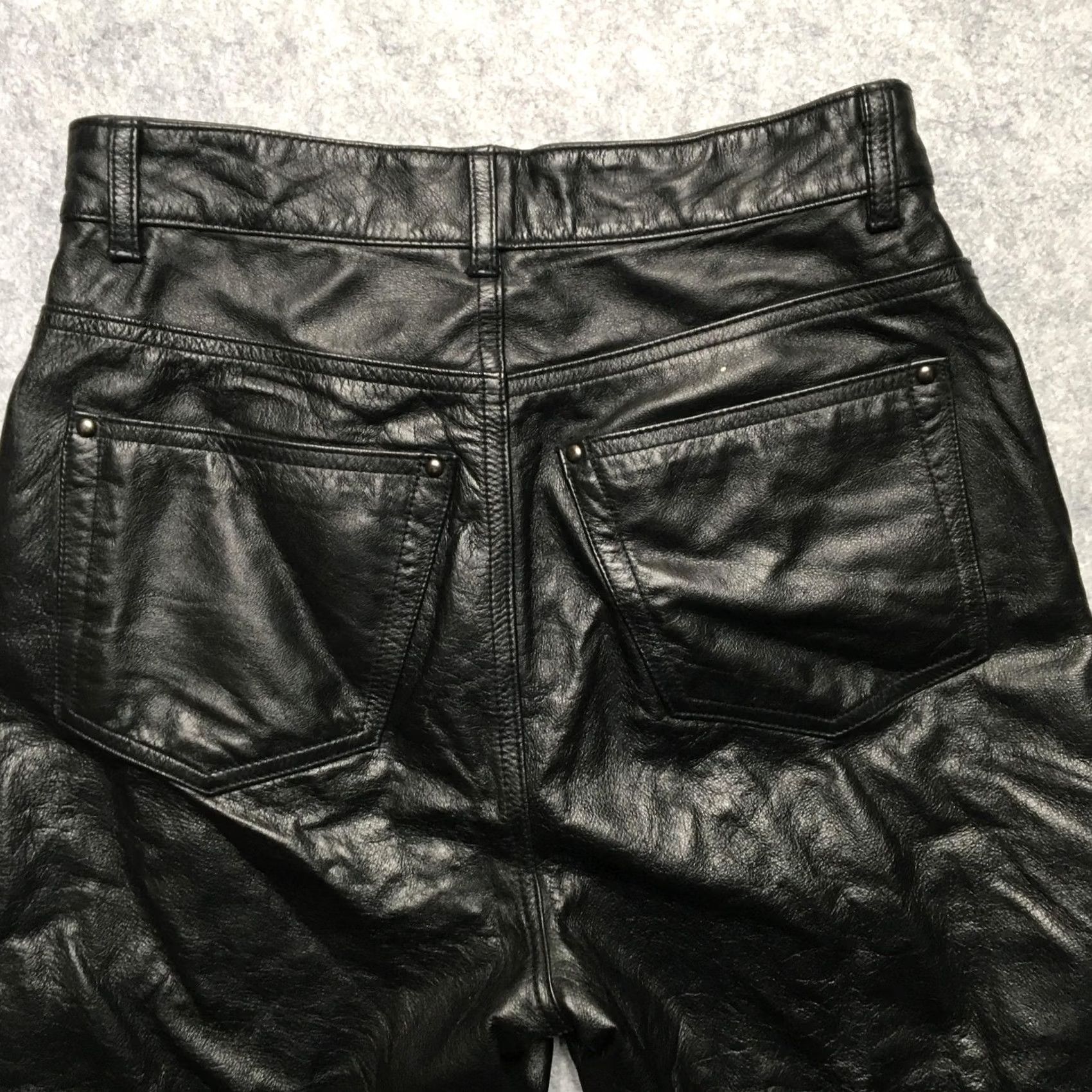 Vintage Wilsons Leather Pants Womens 8 Black Straight Leg Lined Casual 5 Pocket Mens? Womens Size 30" / US 8 / IT 44 - 7 Thumbnail