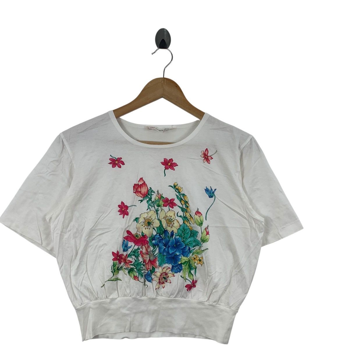 Vintage Vintage PLUME D'OR COUTURÌÈRE Floral Bouquet Graphic Tee Size US S / EU 44-46 / 1 - 4 Thumbnail