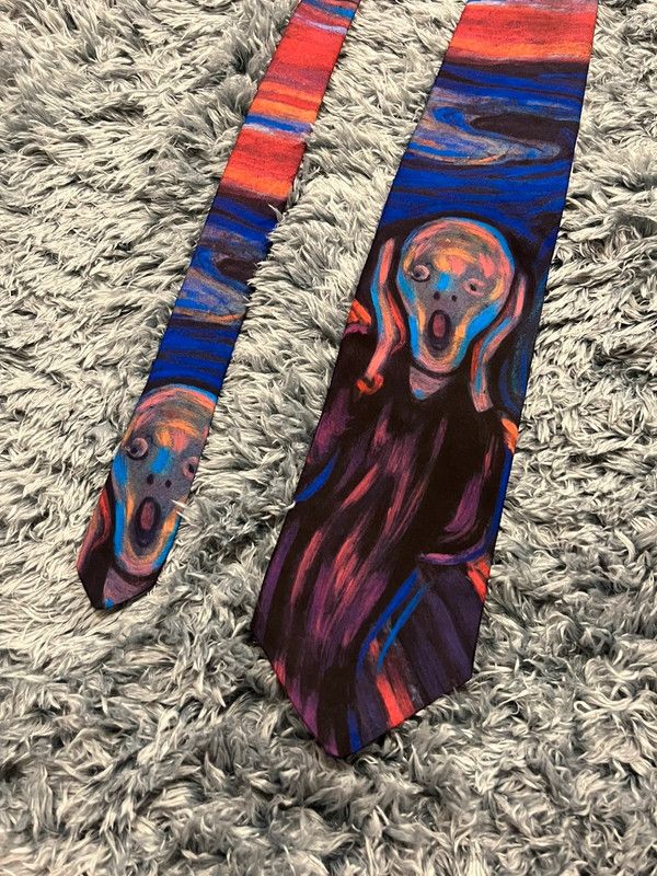 Ralph Marlin × Vintage Ralph Marlin The Scream Edvard Munch 1994 Tie Size ONE SIZE - 1 Thumbnail