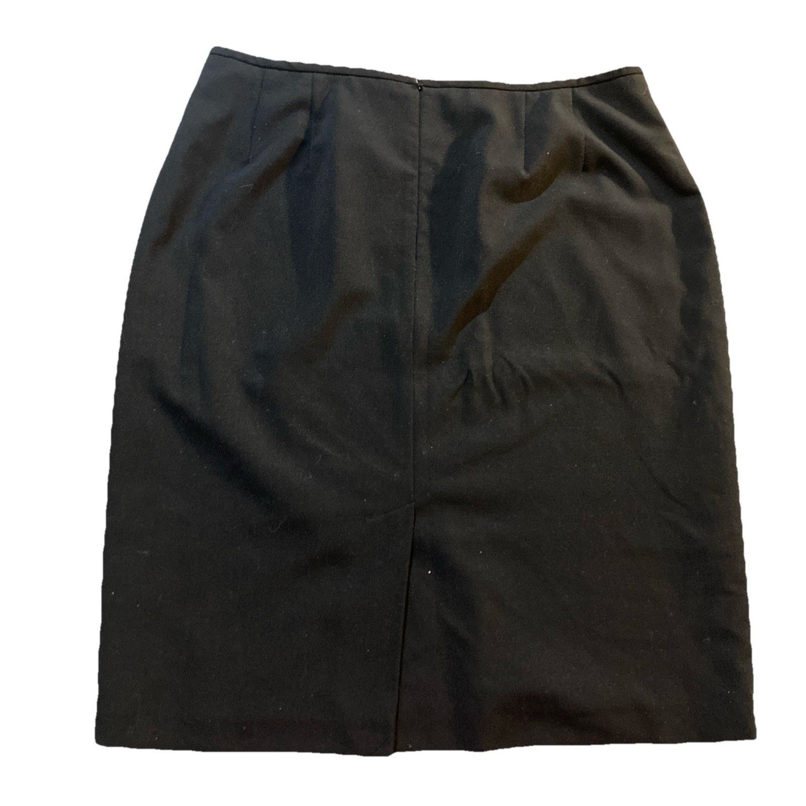 Calvin Klein Calvin Klein Womens Black Straight Pencil Skirt Knee Sz 14 Size 36" / US 14 / IT 50 - 2 Thumbnail