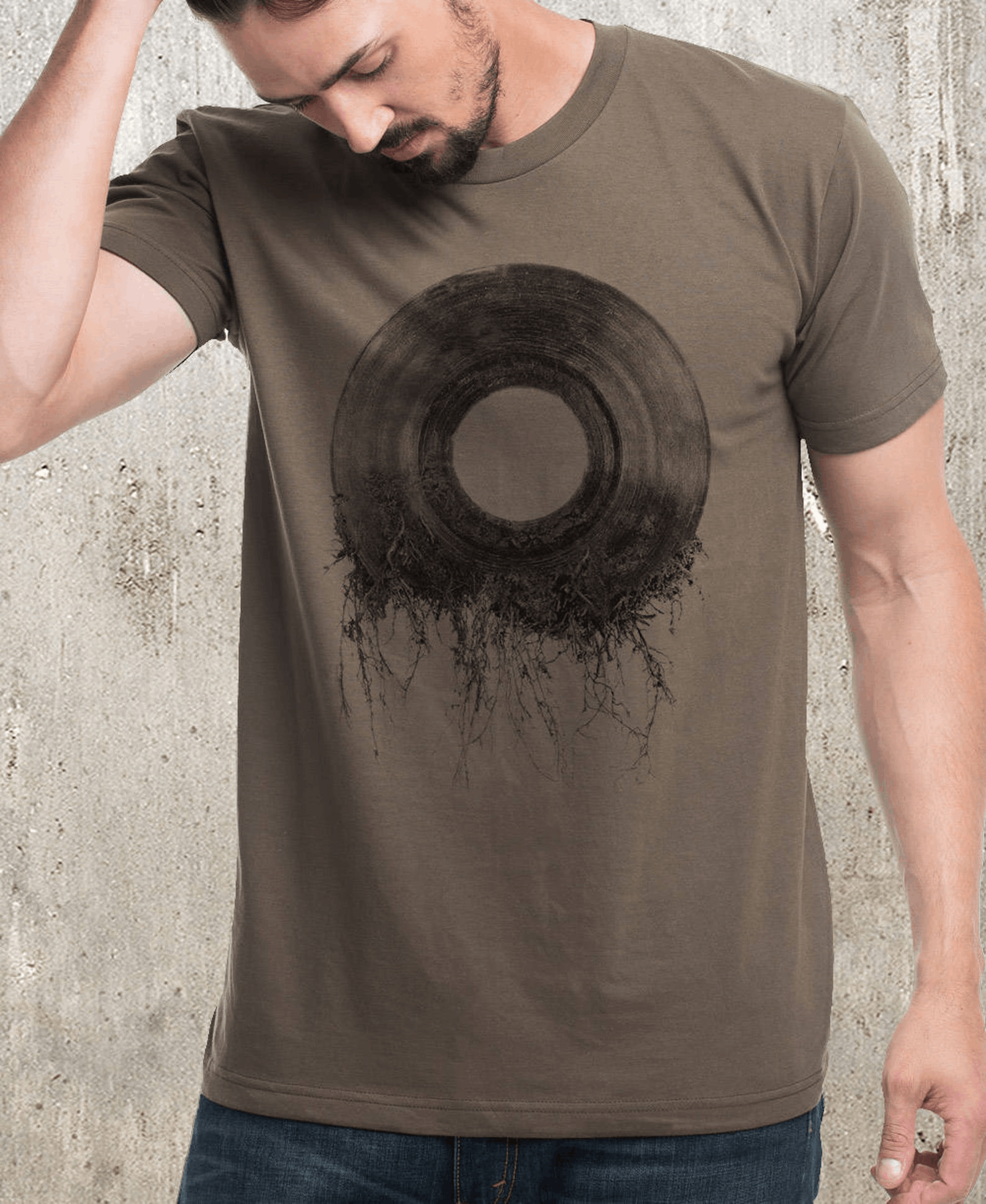 Vintage Vinyl Record Roots Cotton T-Shirt Size US XL / EU 56 / 4 - 3 Thumbnail