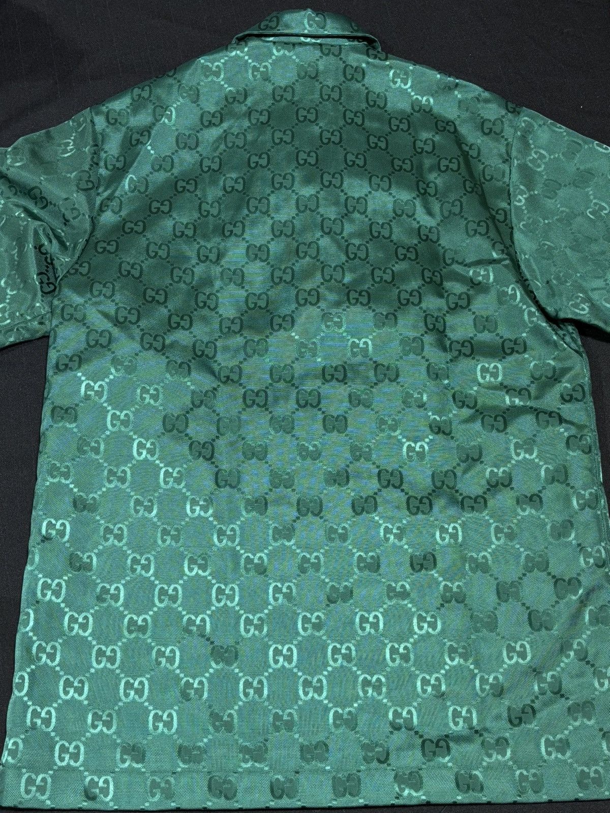 Gucci Gucci SS22 Aria Allover GG Canvas Short Sleeve Bowling Shirt Size US M / EU 48-50 / 2 - 5 Thumbnail