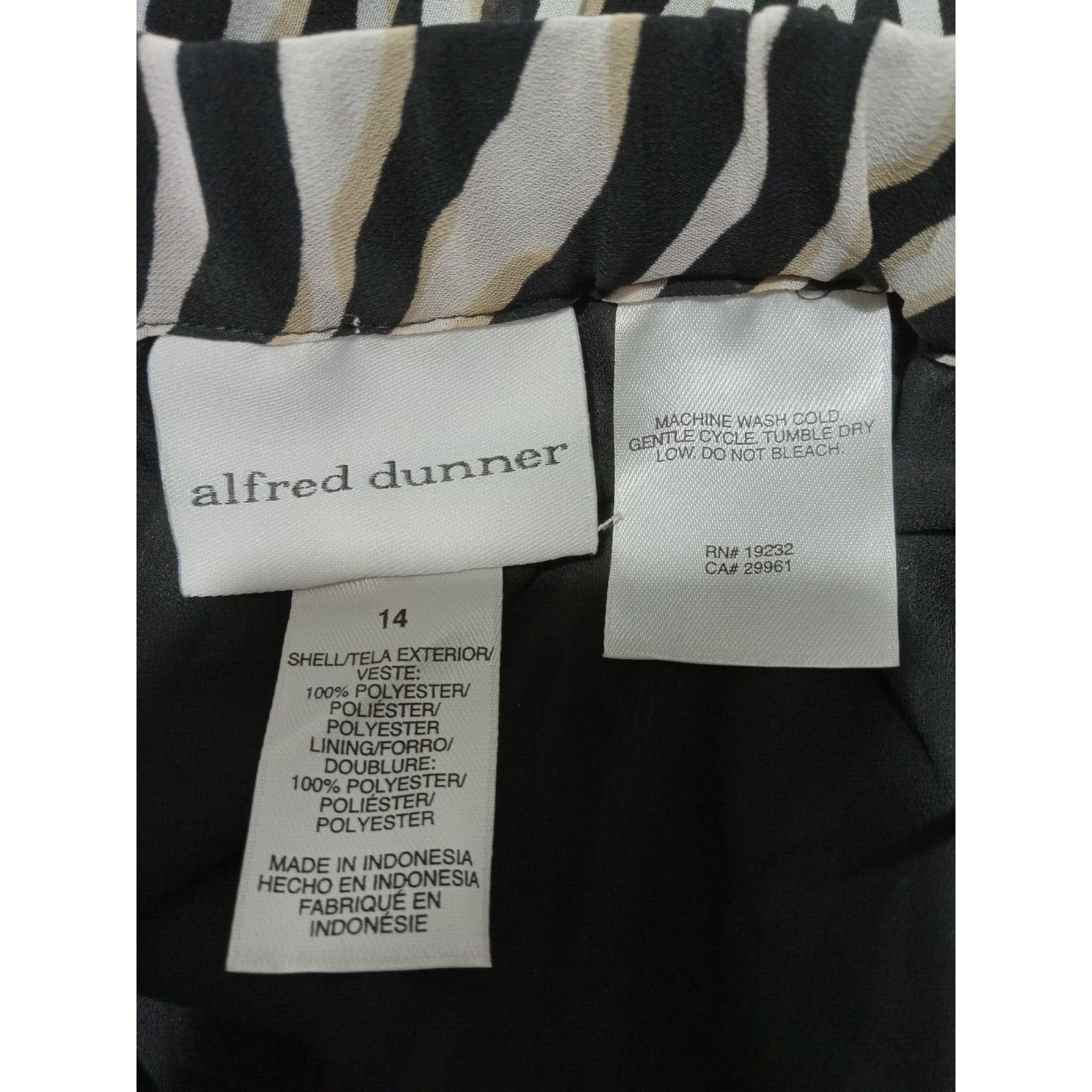 & Other Stories Alfred Dunner Tiered Skirt 14 (32x30) Lined A-Line Animal Size 36" / US 14 / IT 50 - 5 Thumbnail