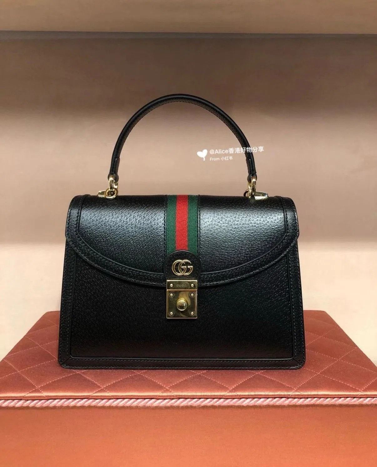 Gucci Gucci Ophidia Black Gold Leather Messenger Bag. Size ONE SIZE - 2 Thumbnail