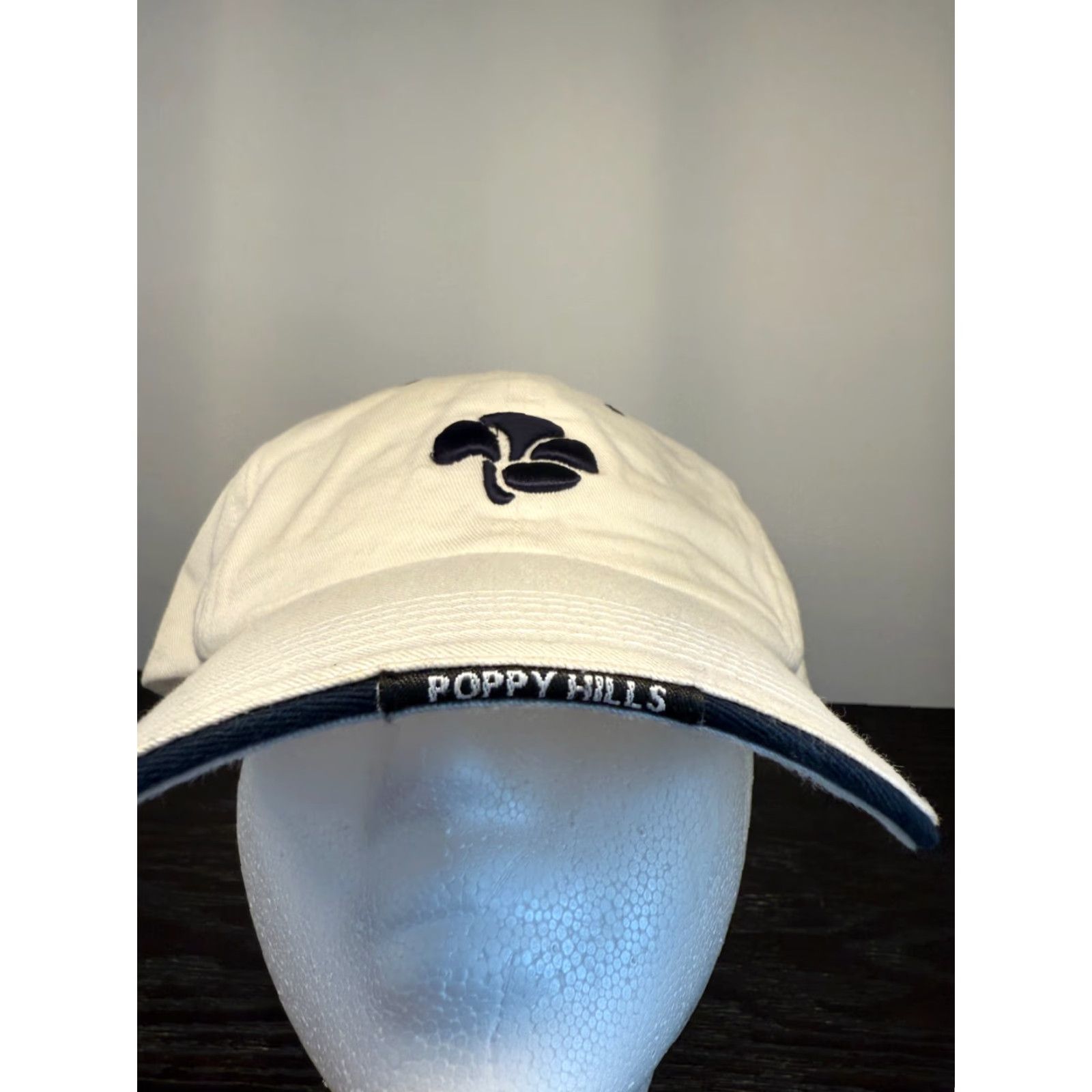 Vintage Poppy Hills Hat White One Size Mens Adjustable Strapback Pebble Beach Golf Size ONE SIZE - 3 Thumbnail