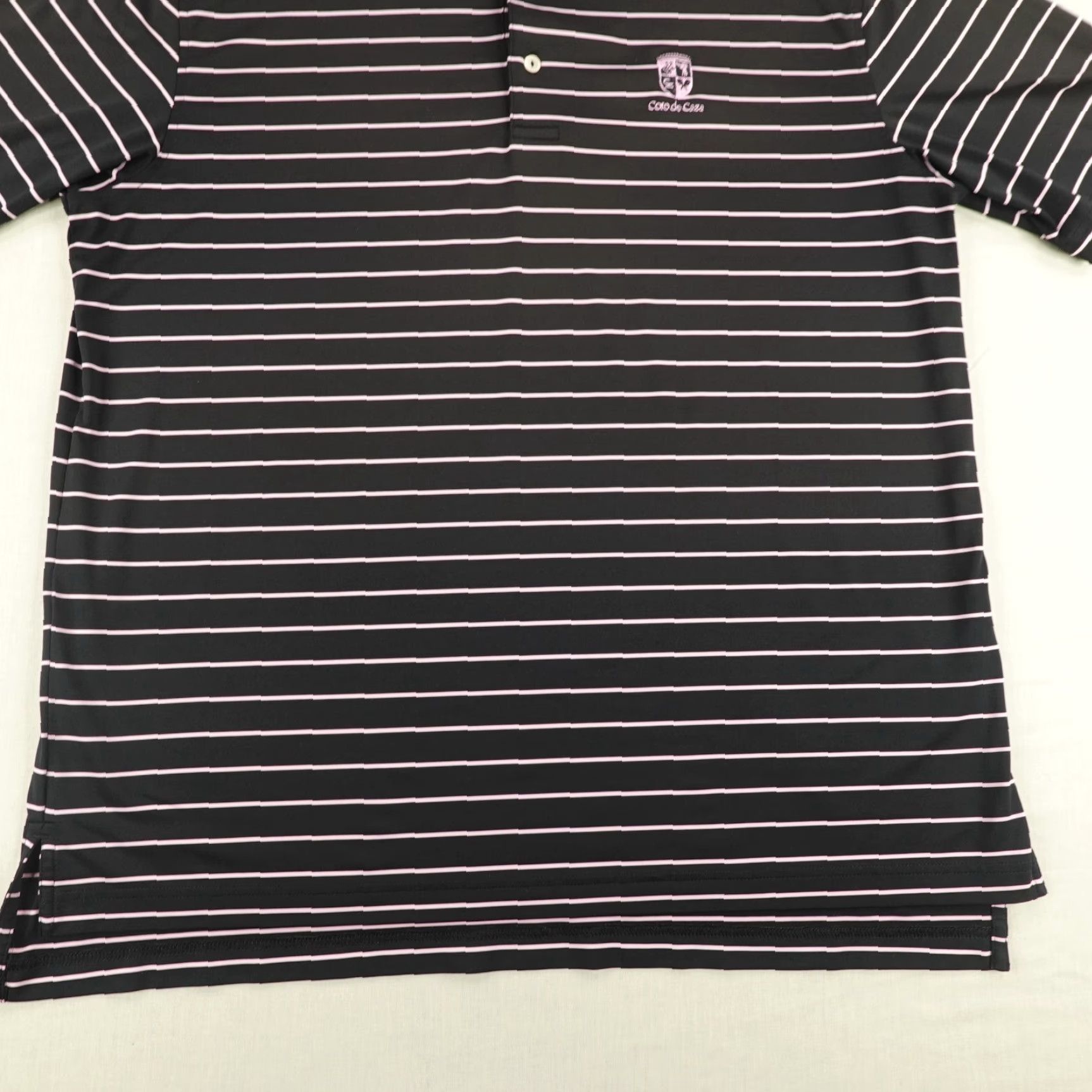 Peter Millar Peter Millar Polo Shirt Men Large Black Pink Stripes Summer Comfort Coto De Caza Size US L / EU 52-54 / 3 - 4 Thumbnail