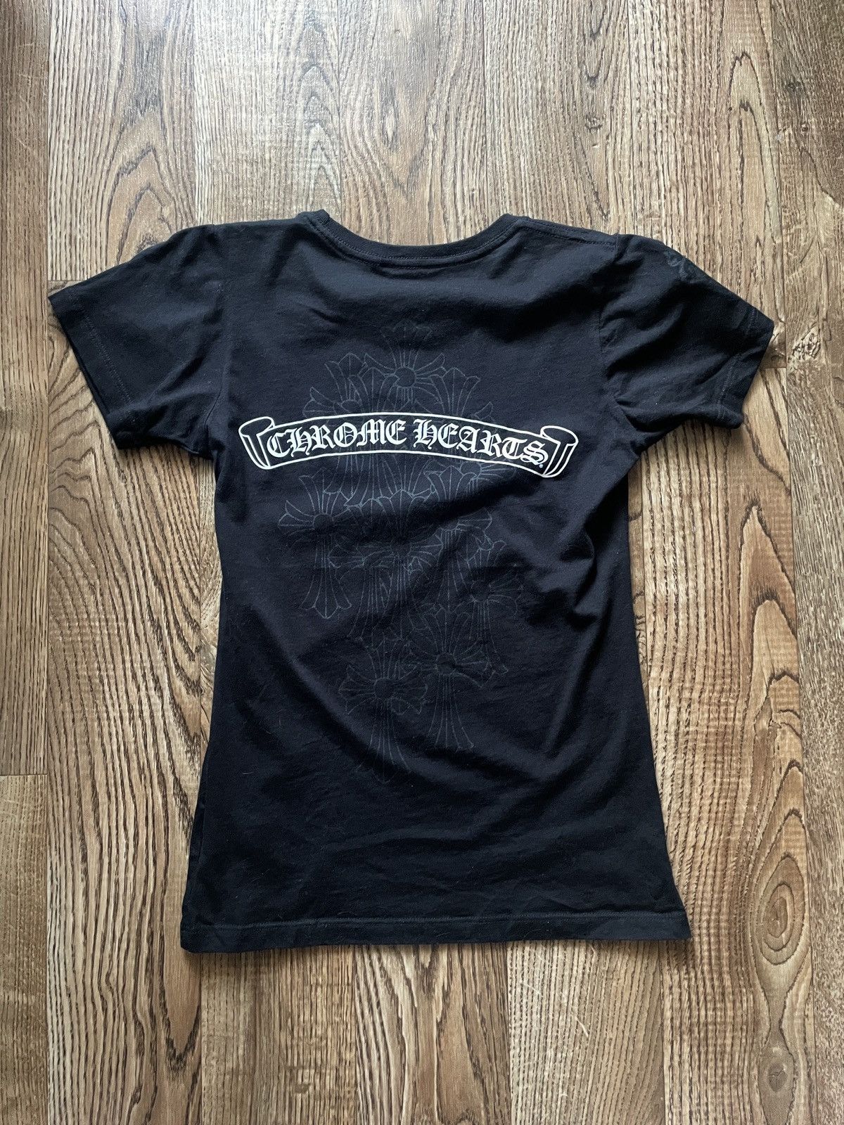 Chrome Hearts Chrome hearts Tripple Cross V-Neck womens Tee/slim