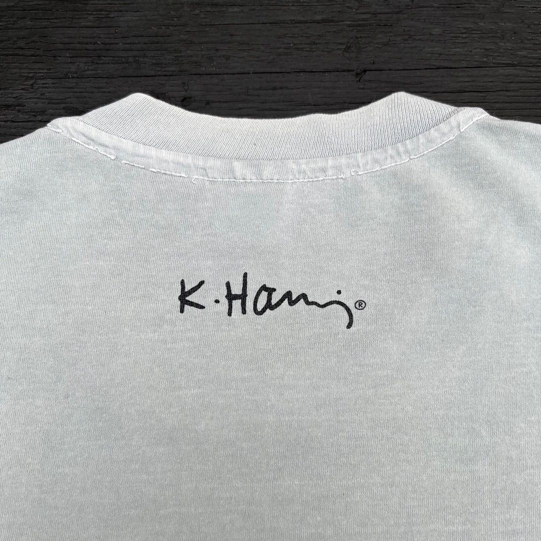 Keith Haring × Vintage Keith Haring 1990 90s Vintage Pop Shop Art Museum T-Shirt Size US XXL / EU 58 / 5 - 4 Thumbnail