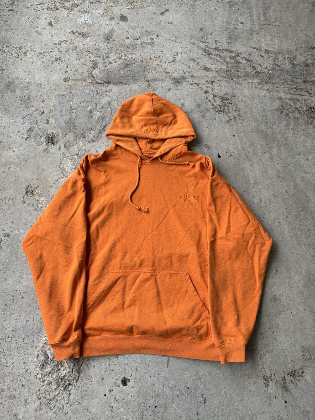 Vetements *RARE* GVASALIA VETEMENTS INSIDE OUR REVERSE HOODIE ORANGE Size US S / EU 44-46 / 1 - 15 Thumbnail