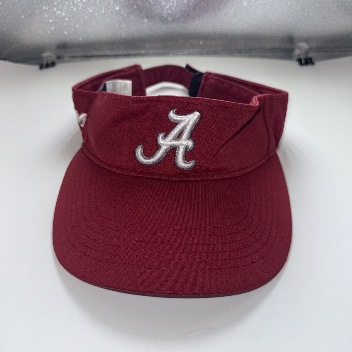 NCAA × Vintage Alabama Crimson Tide red and white visor hat cap Size ONE SIZE - 1 Thumbnail