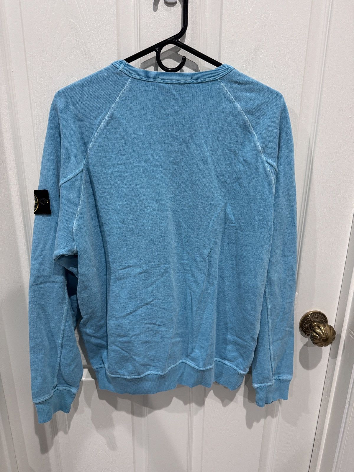 Stone Island Stone Island Garment Dyed Blue Malfile Sweater Sz L fits TTS Size US L / EU 52-54 / 3 - 7 Thumbnail