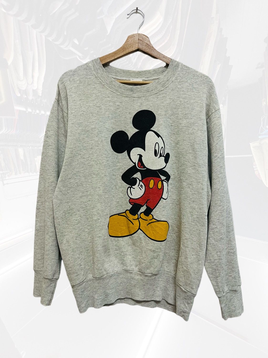 Disney × Mickey Mouse × Vintage Vintage 90s Mickey Mouse Sweater Thrashed Size US M / EU 48-50 / 2 - 1 Thumbnail