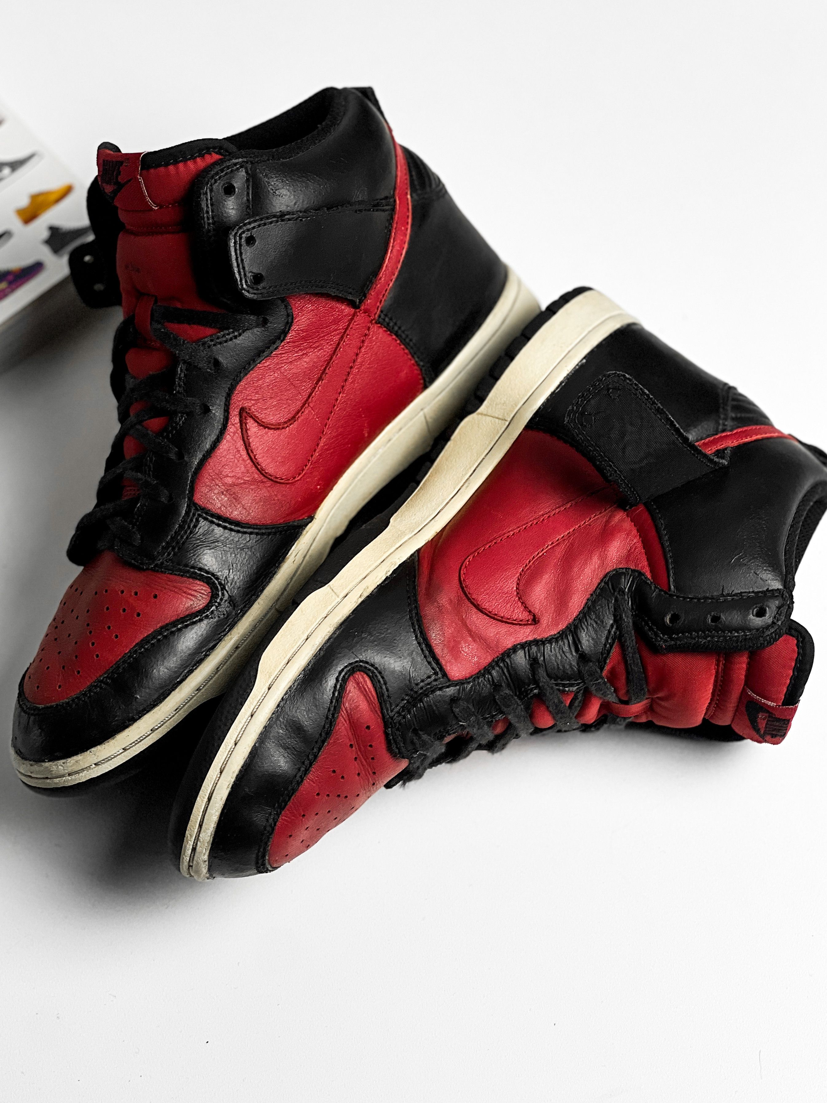 Nike Nike Dunk High Vintage "Black Varsity Red" 317982-009 Size US 8 / EU 41 - 6 Thumbnail