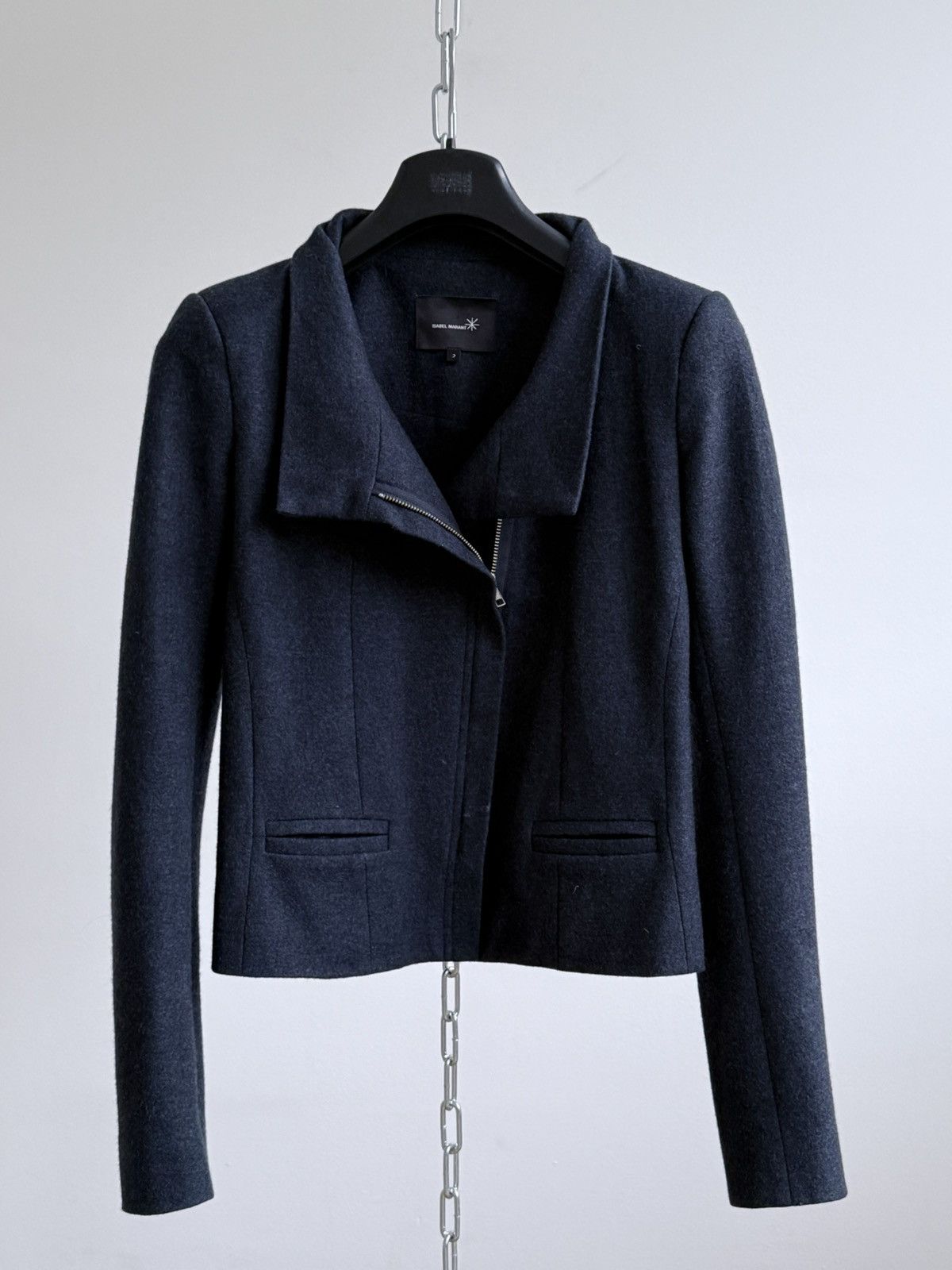 Isabel Marant Isabel Marant Navy Blue Wool Jacket Size S / US 4 / IT 40 - 1 Thumbnail