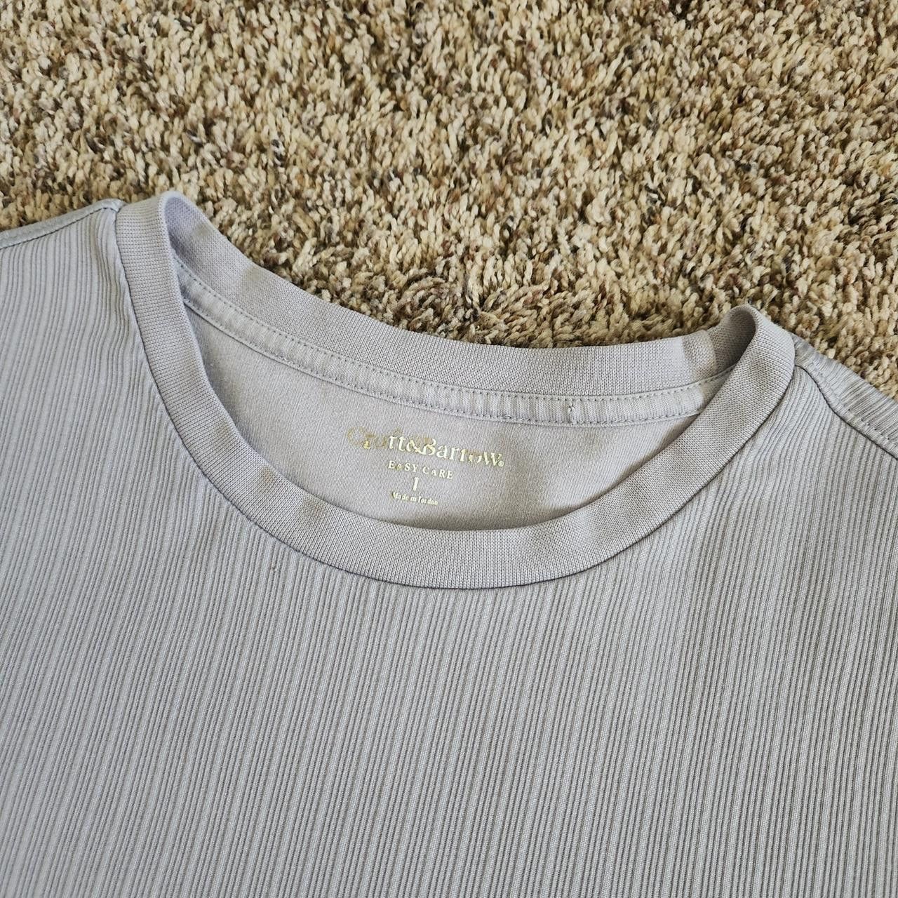 Croft & Barrow Croft & Barrow Blank Textured T-Shirt Striped Lavender Size US L / EU 52-54 / 3 - 2 Thumbnail