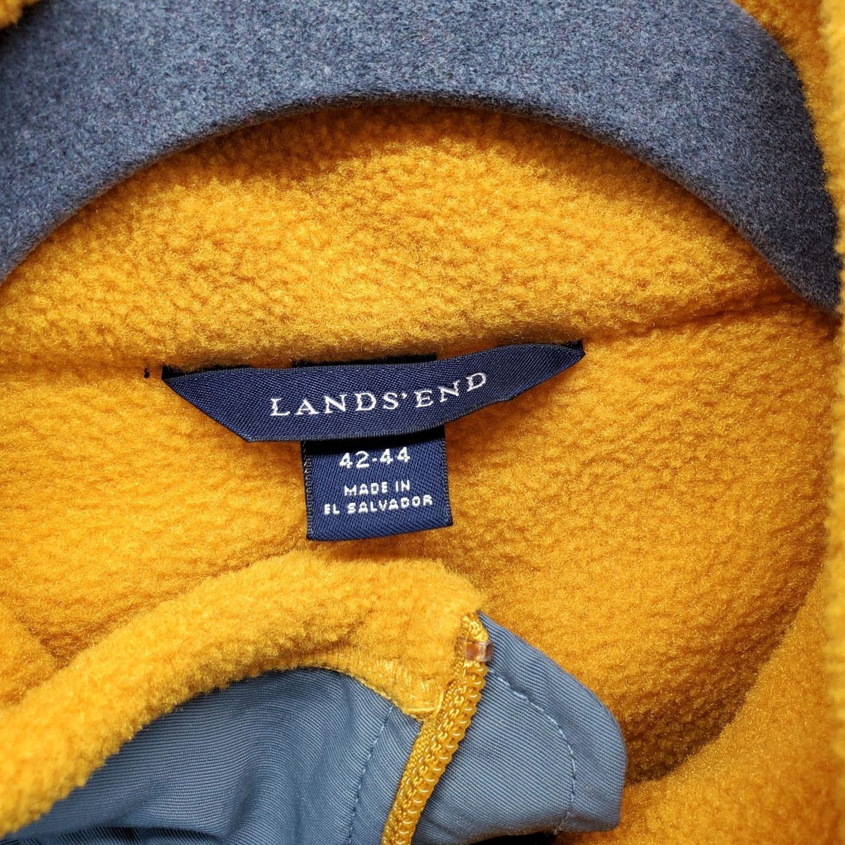 Lands' End Lands' End Full-Zip Fleece Jacket Mens 42-44 Multicolor Chest Pocket Activewear Jacket Mens 42-44 Multicolor Chest Pocket Size US XS / EU 42 / 0 - 6 Thumbnail