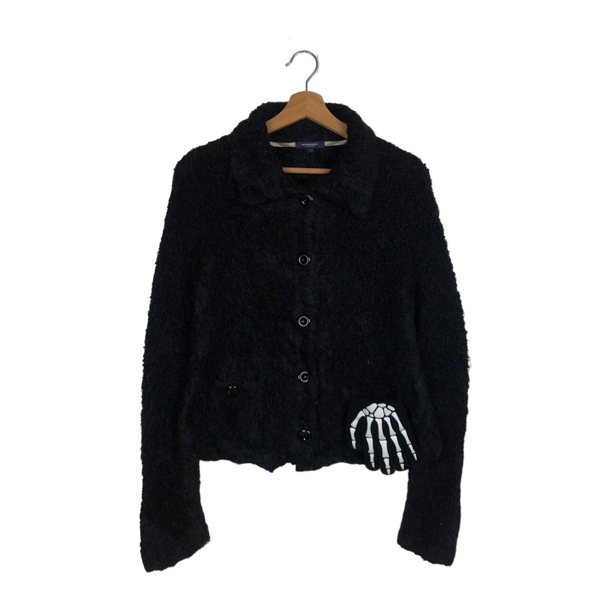 VINTAGE BURBERRY LONDON CARDIGAN PLEATED JACKET