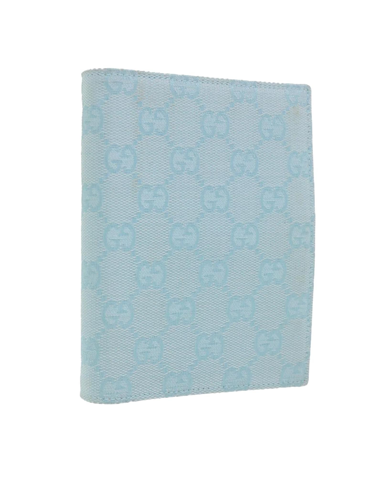 image of Gucci Blue GG Canvas Day Planner Cover, Women's