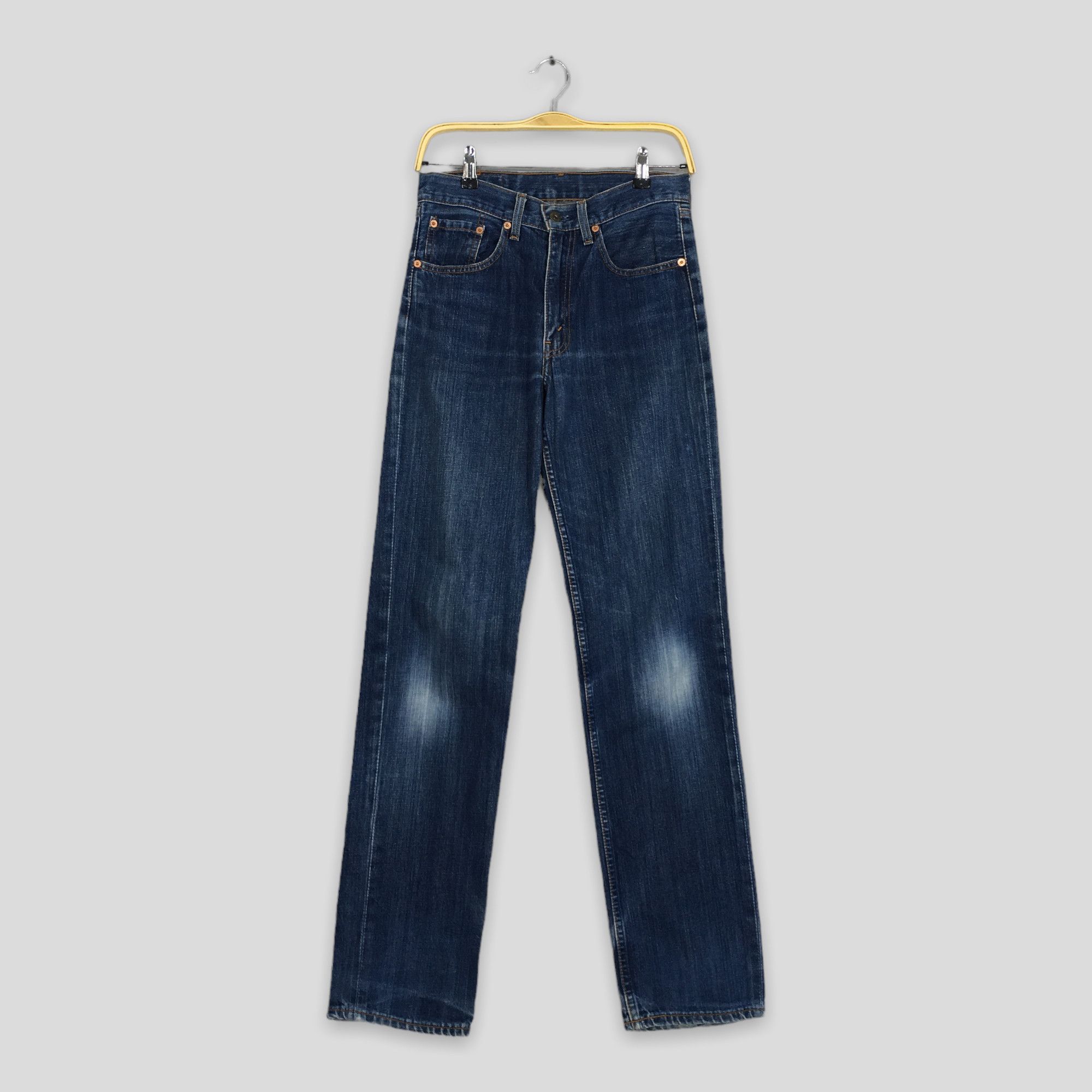 image of Size 28X34 Vintage Levi's 502 Indigo Blue Light Wash Jeans, Men's