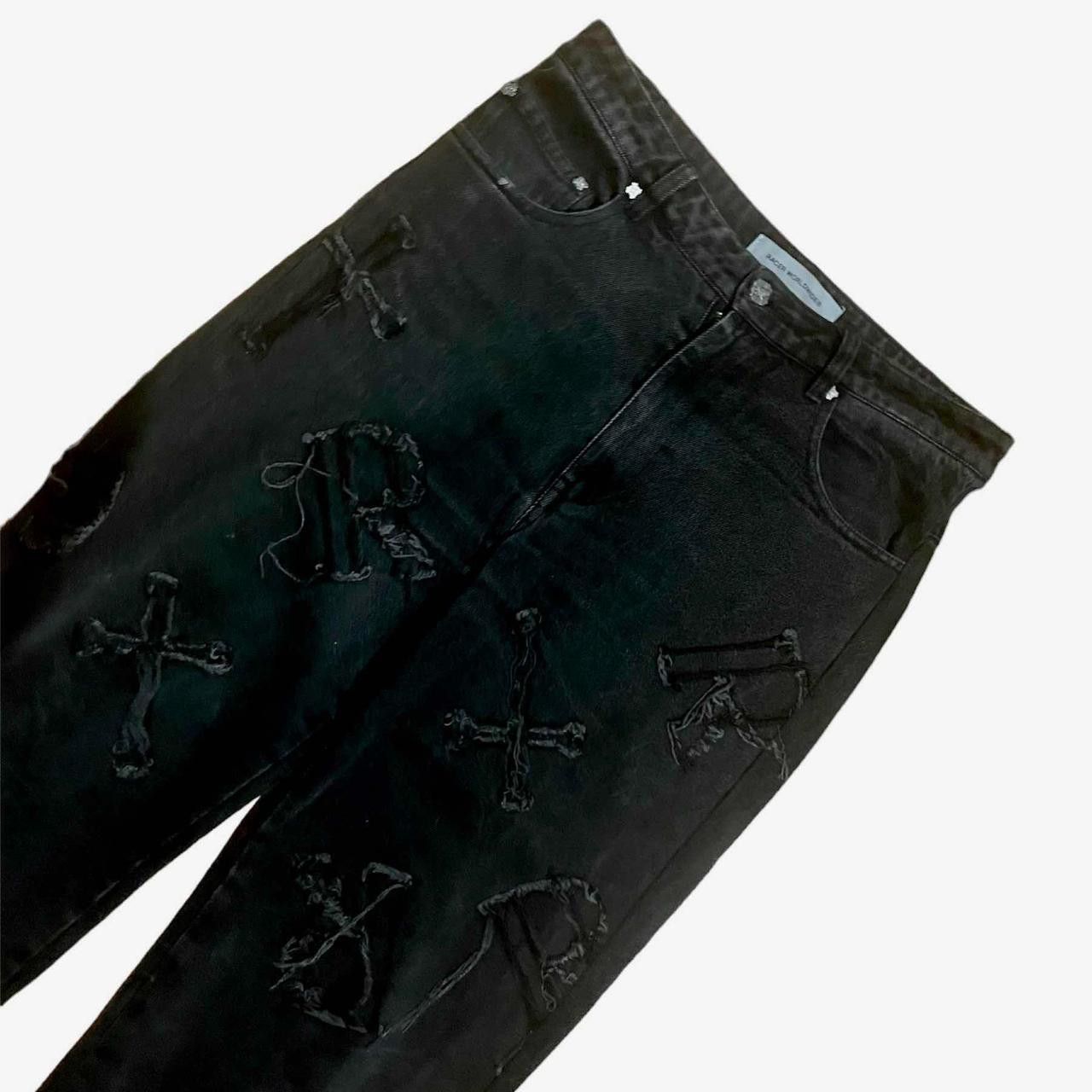Racer Worldwide Racer Worldwide Black Patch Denim Size - M (30) Size US 30 / EU 46 - 3 Thumbnail