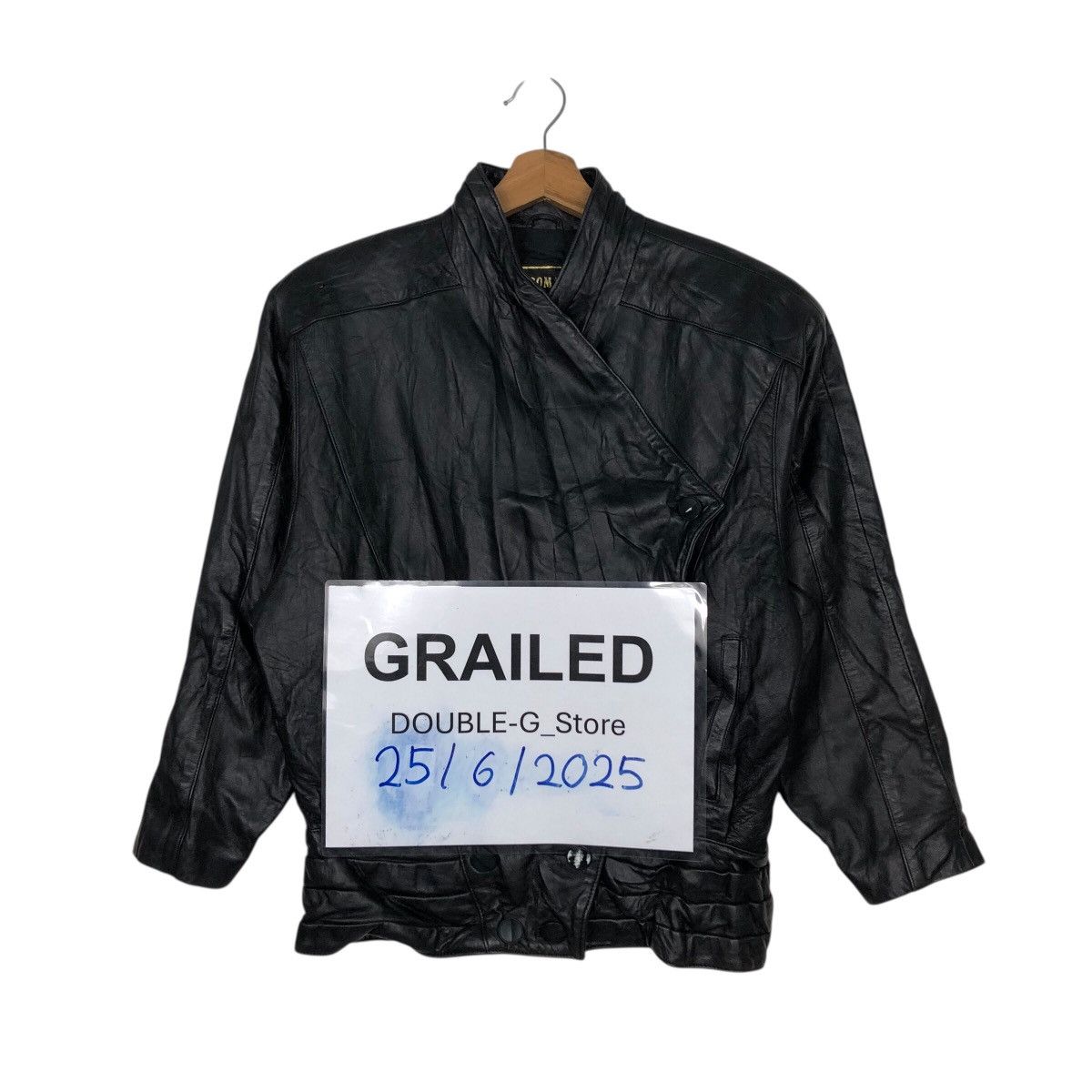 Genuine Leather 📌Rich Black Vtg Biker Leather Jacket Fromage Issey Miyake Size US M / EU 48-50 / 2 - 1 Thumbnail