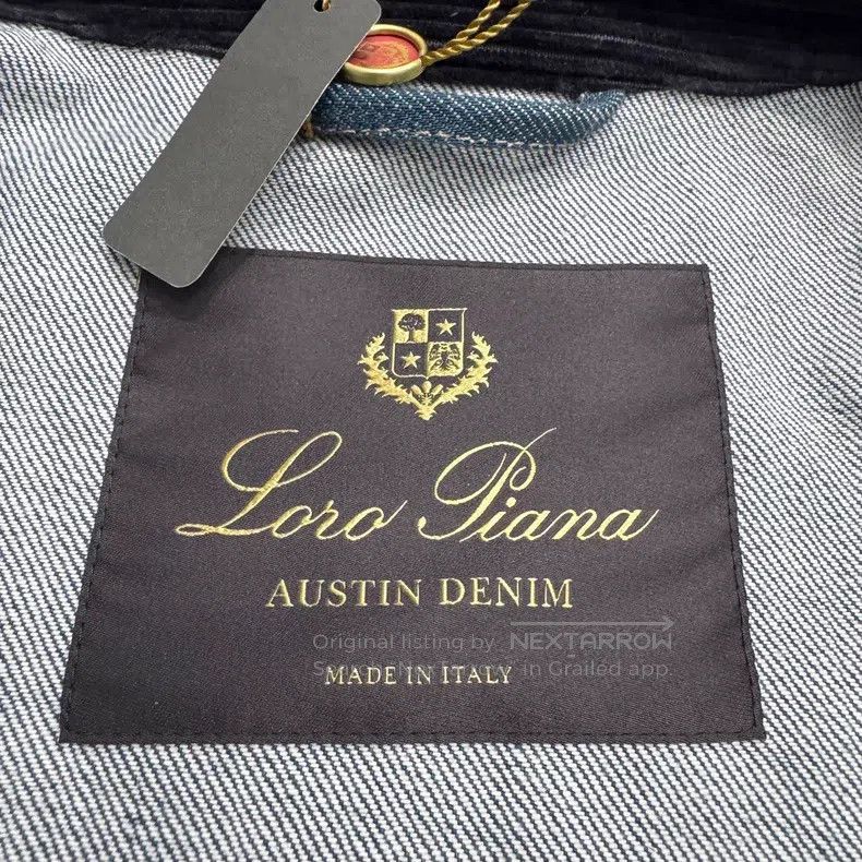 Loro Piana Loro Piana Corduroy Collar Denim Jacket Size US M / EU 48-50 / 2 - 2 Thumbnail