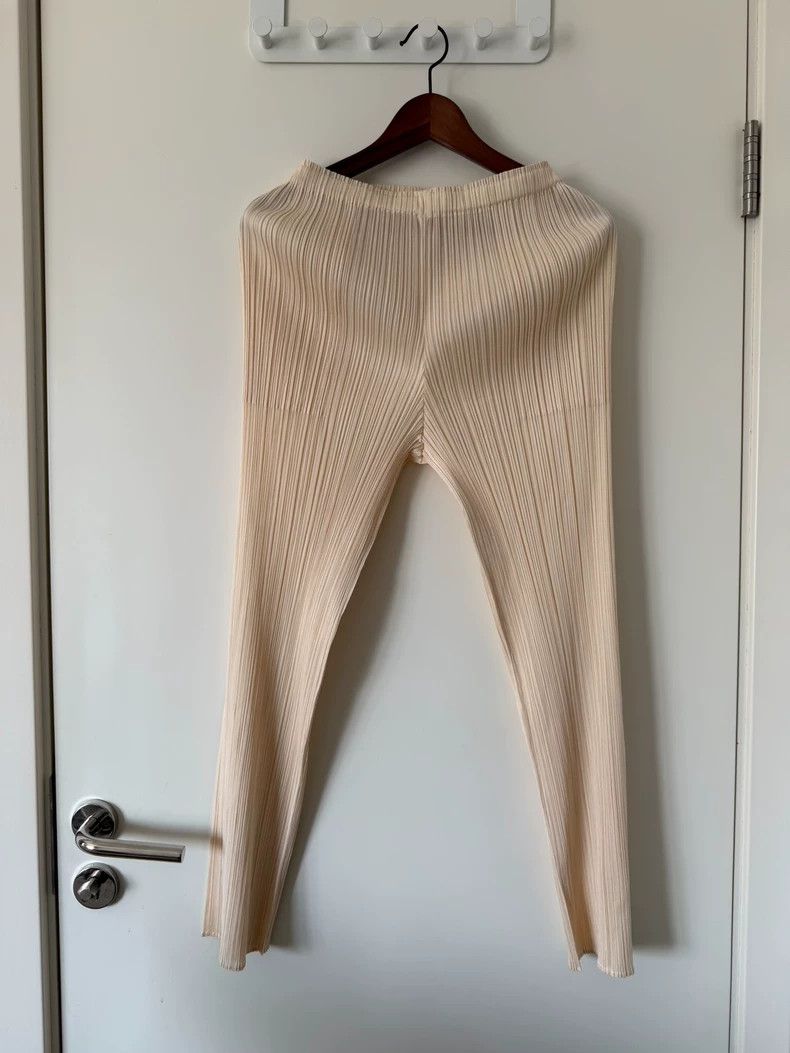 Issey Miyake Issey Miyake PP Pleated Beige Pants - dmc Size US 30 / EU 46 - 1 Thumbnail