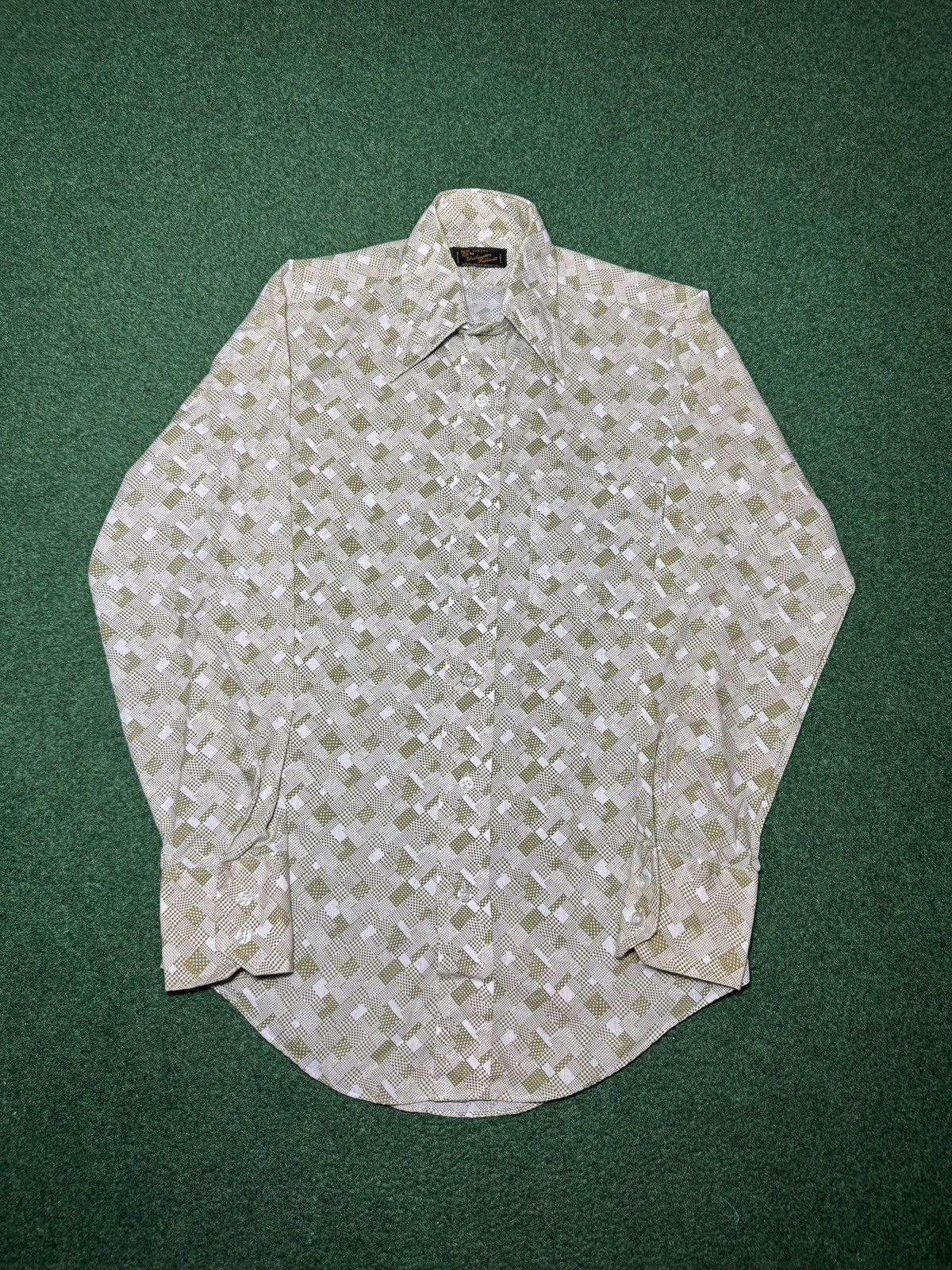 Vintage Vintage 70s Polycotton Button Up Retro Hippie Disco Shirt Size US M / EU 48-50 / 2 - 1 Thumbnail