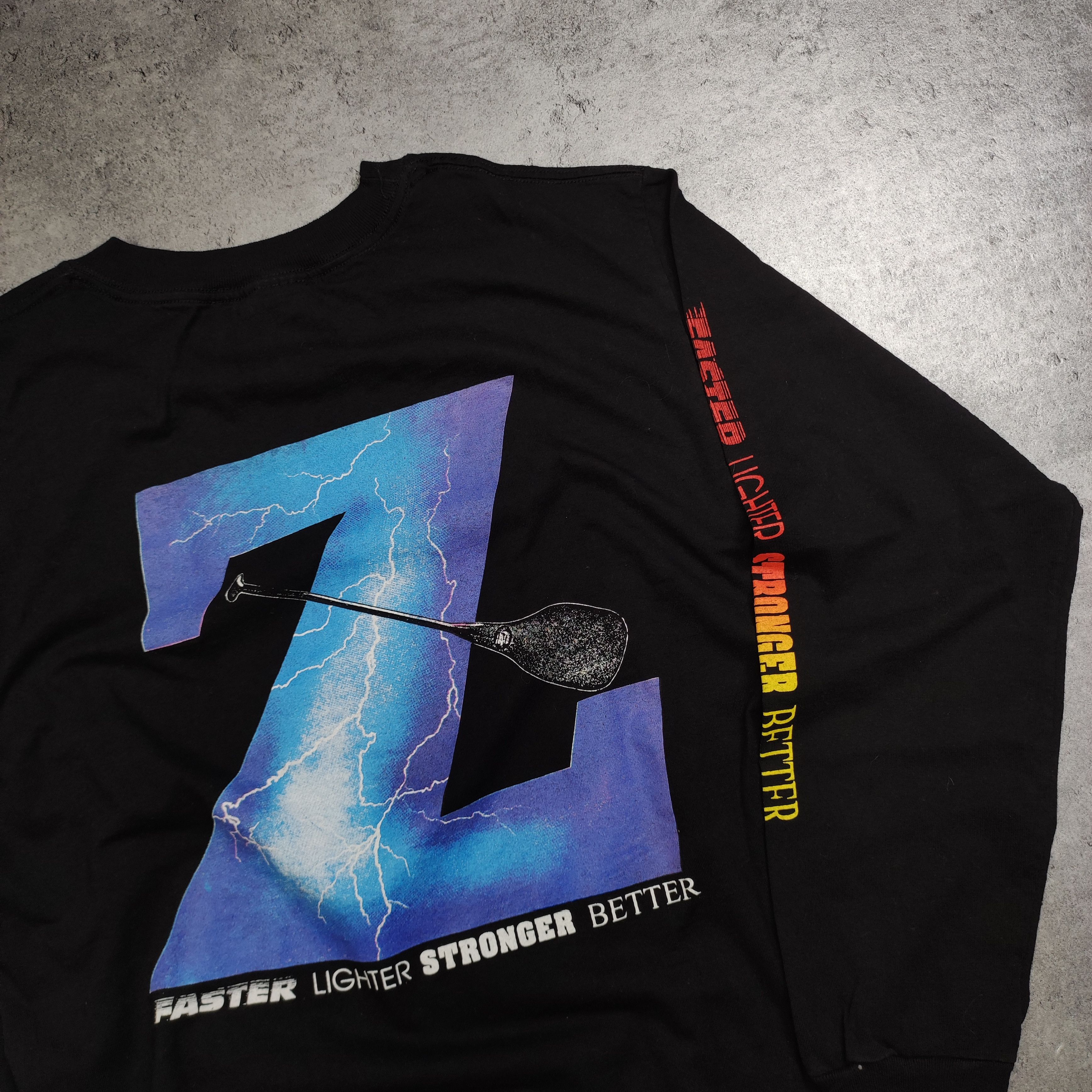 Band Tees × Vintage Vintage 90s Faster Lighter Stronger Back Logo Longsleeve Size US L / EU 52-54 / 3 - 8 Thumbnail