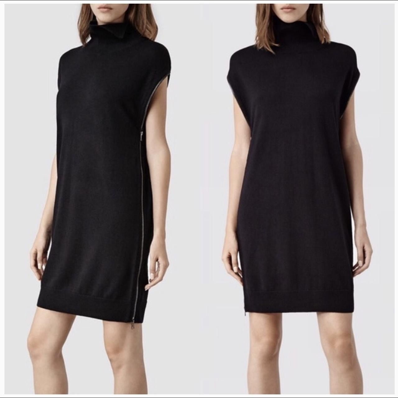 Allsaints Allsaints Kaninda Dress Zip Wool Cashmere Black Size 8 Size M / US 6-8 / IT 42-44 - 1 Thumbnail
